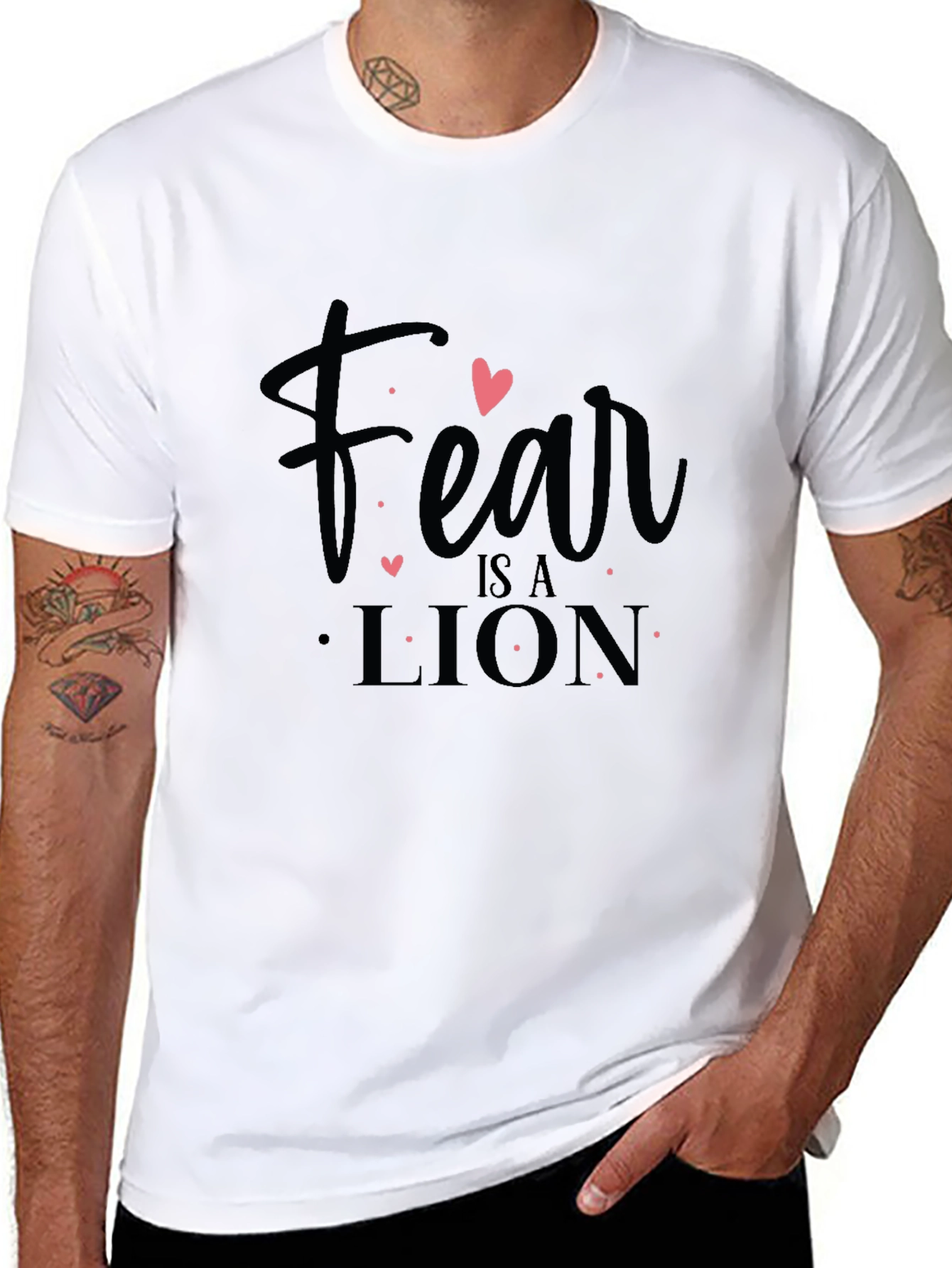 Fear is a Lion Graphic Tee - Black
