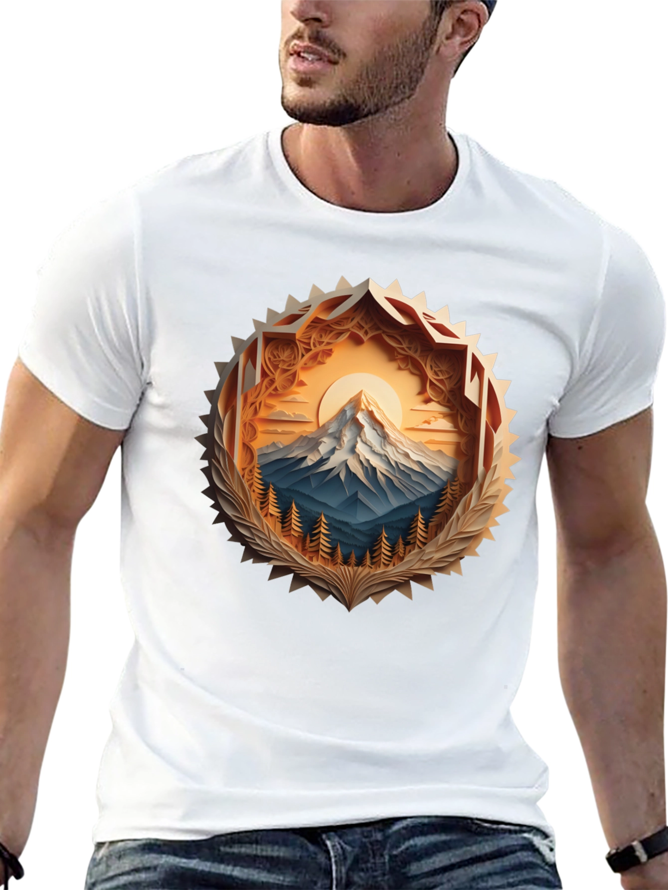 Mountain Peak Graphic Tee - Stylish Nature Design