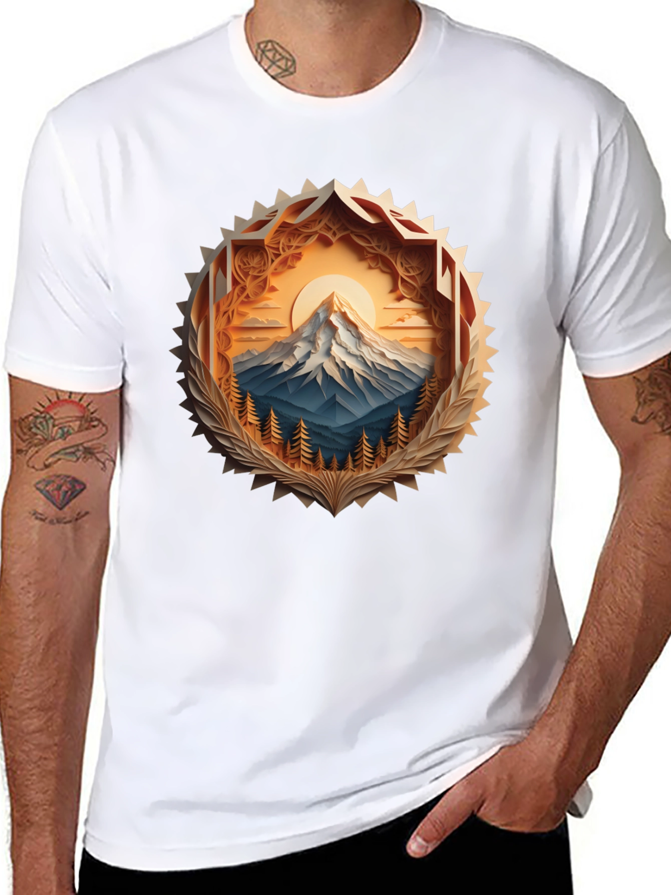 Mountain Peak Graphic Tee - Stylish Nature Design
