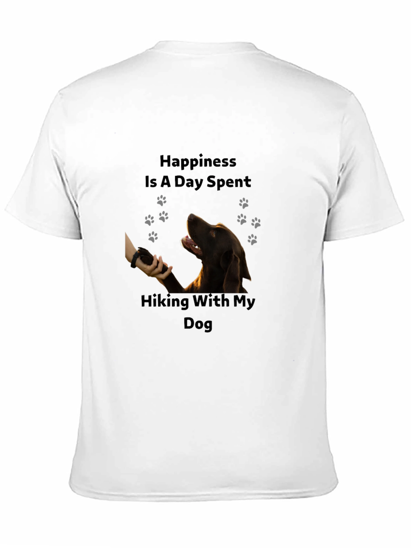 Hiking With My Dog Black T-Shirt