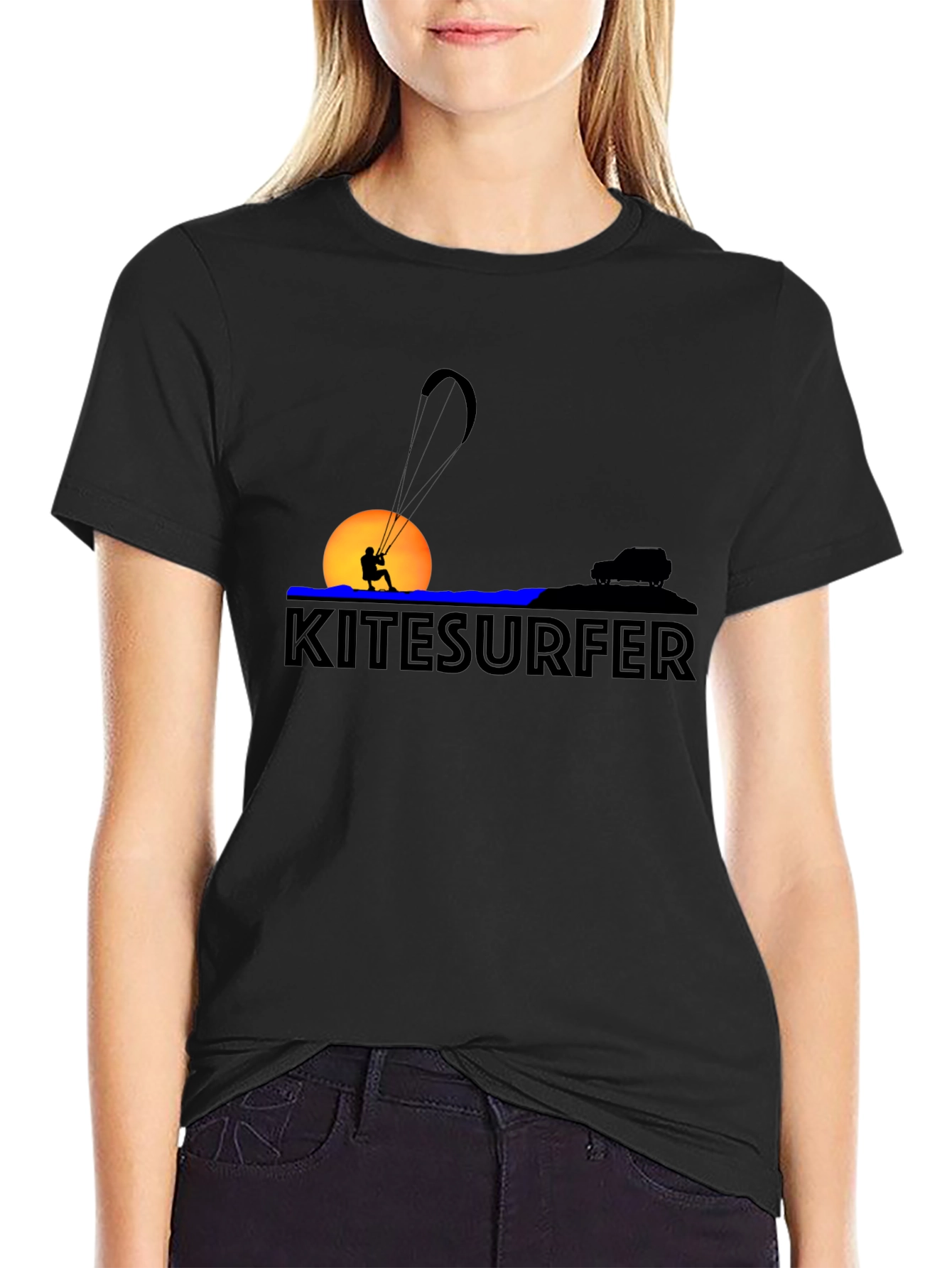 Kitesurfer Sunset Graphic Tee - Sporty Style