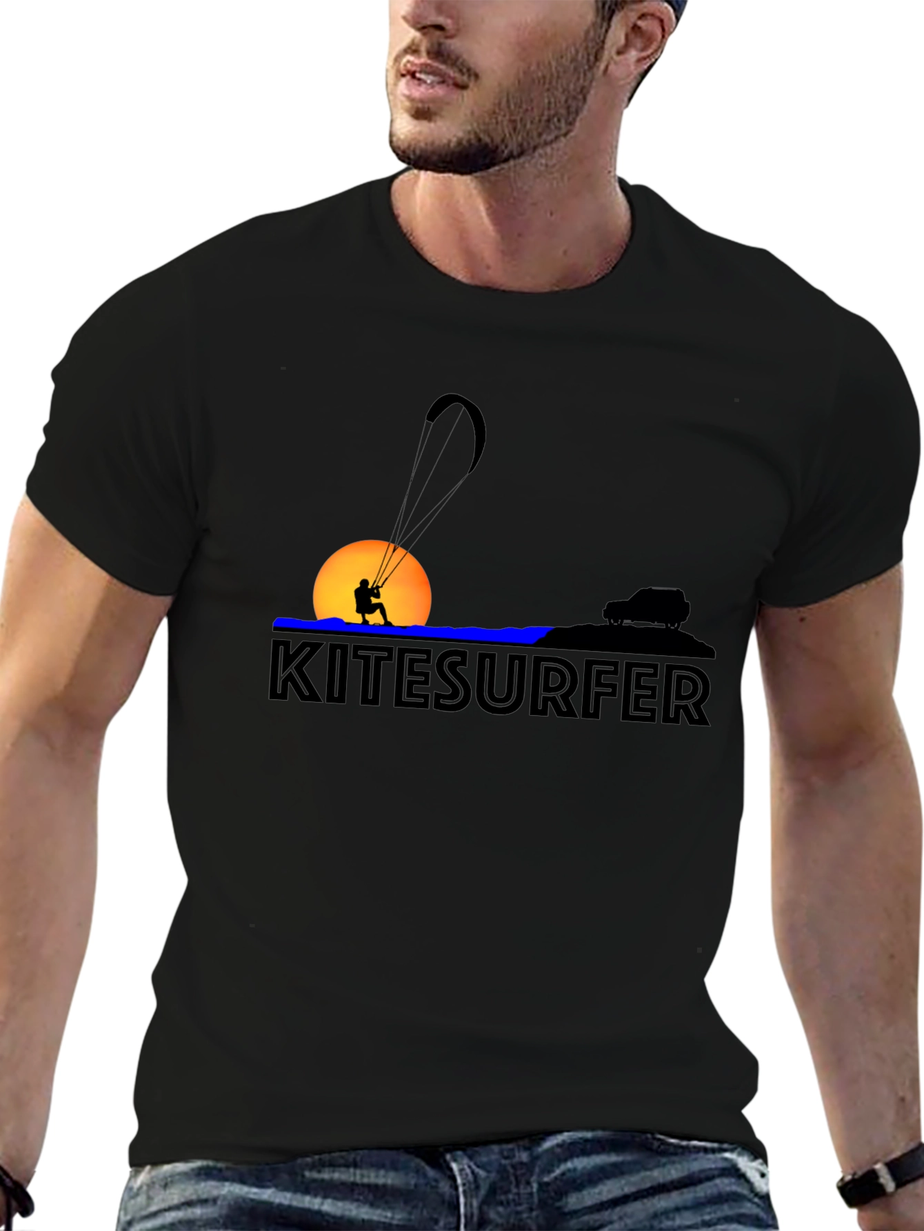 Kitesurfer Sunset Graphic Tee - Sporty Style