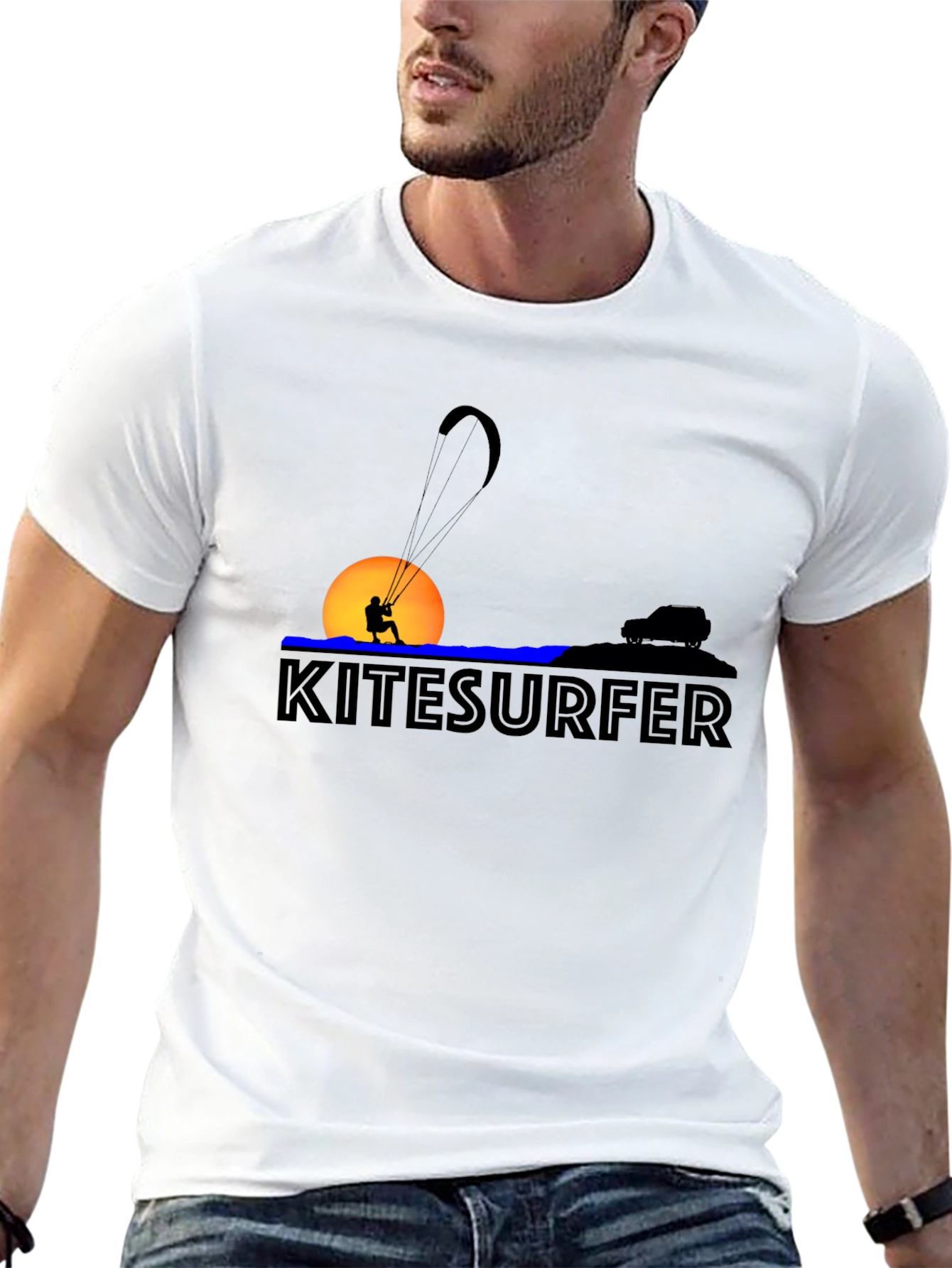 Kitesurfer Sunset Graphic Tee - Sporty Style