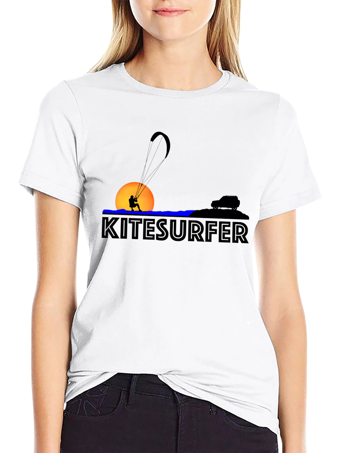 Kitesurfer Sunset Graphic Tee - Sporty Style