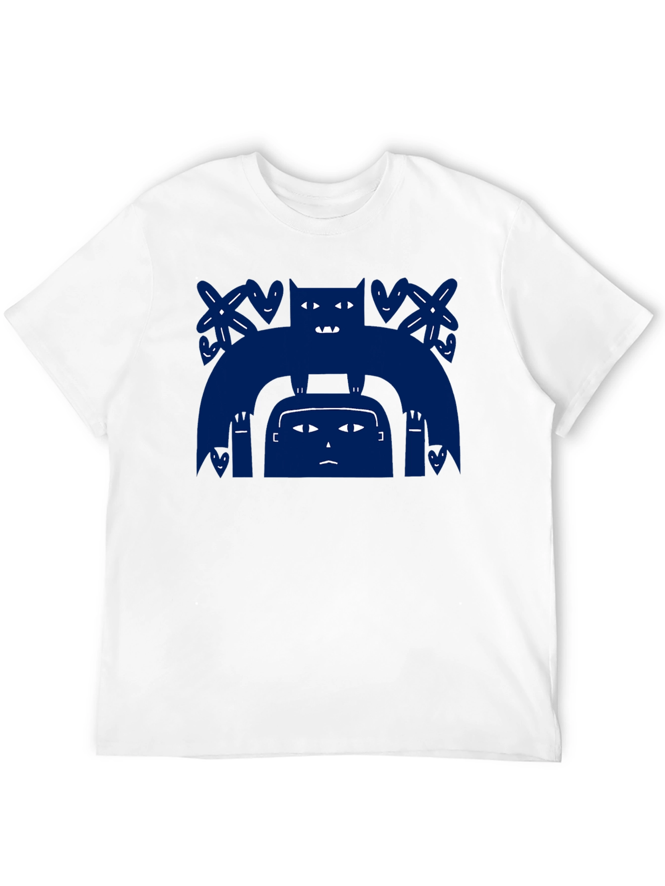 Monster Graphic Black Cotton T-Shirt