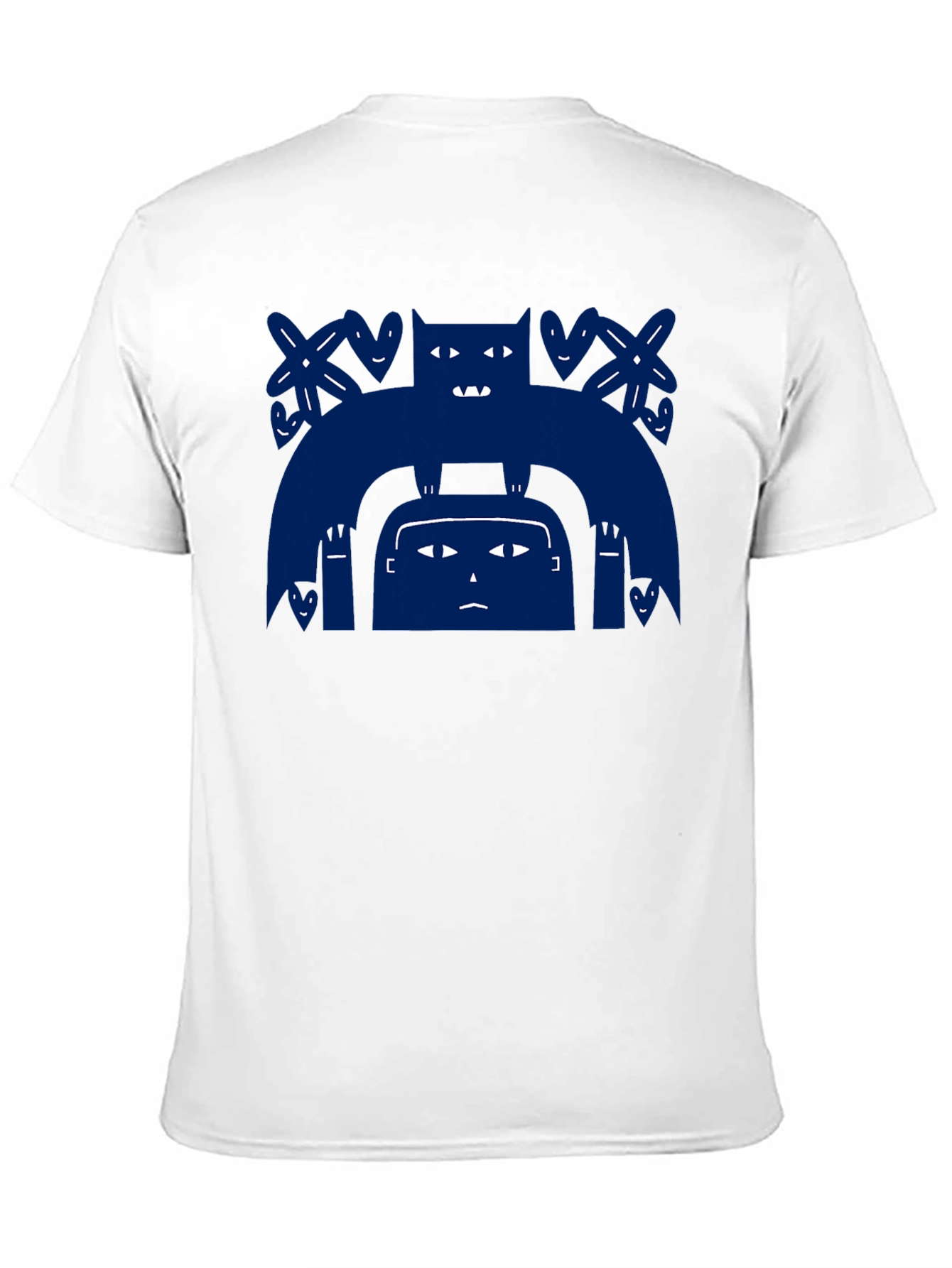 Monster Graphic Black Cotton T-Shirt