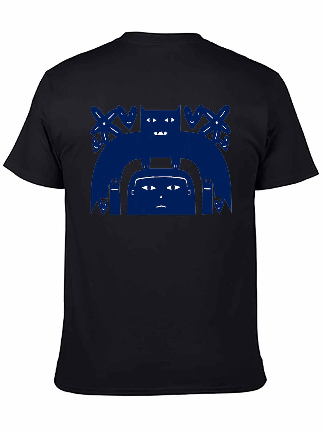 Monster Graphic Black Cotton T-Shirt
