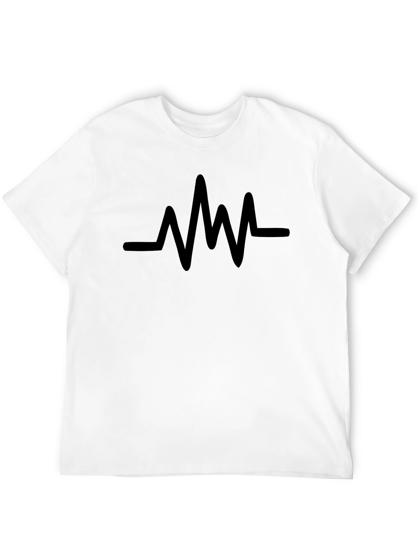 Heartbeat Pulse T-Shirt - Black Graphic Tee
