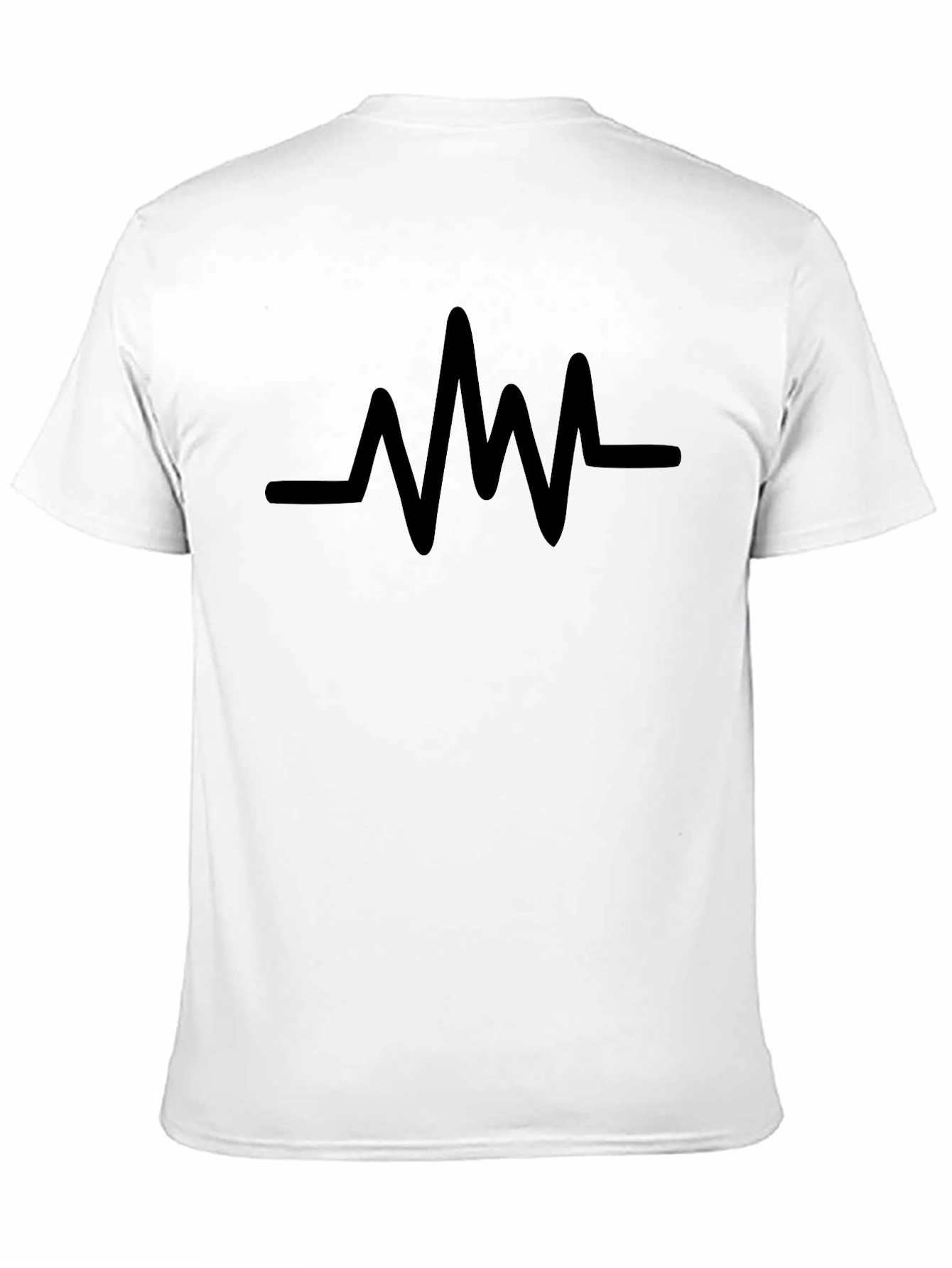 Heartbeat Pulse T-Shirt - Black Graphic Tee