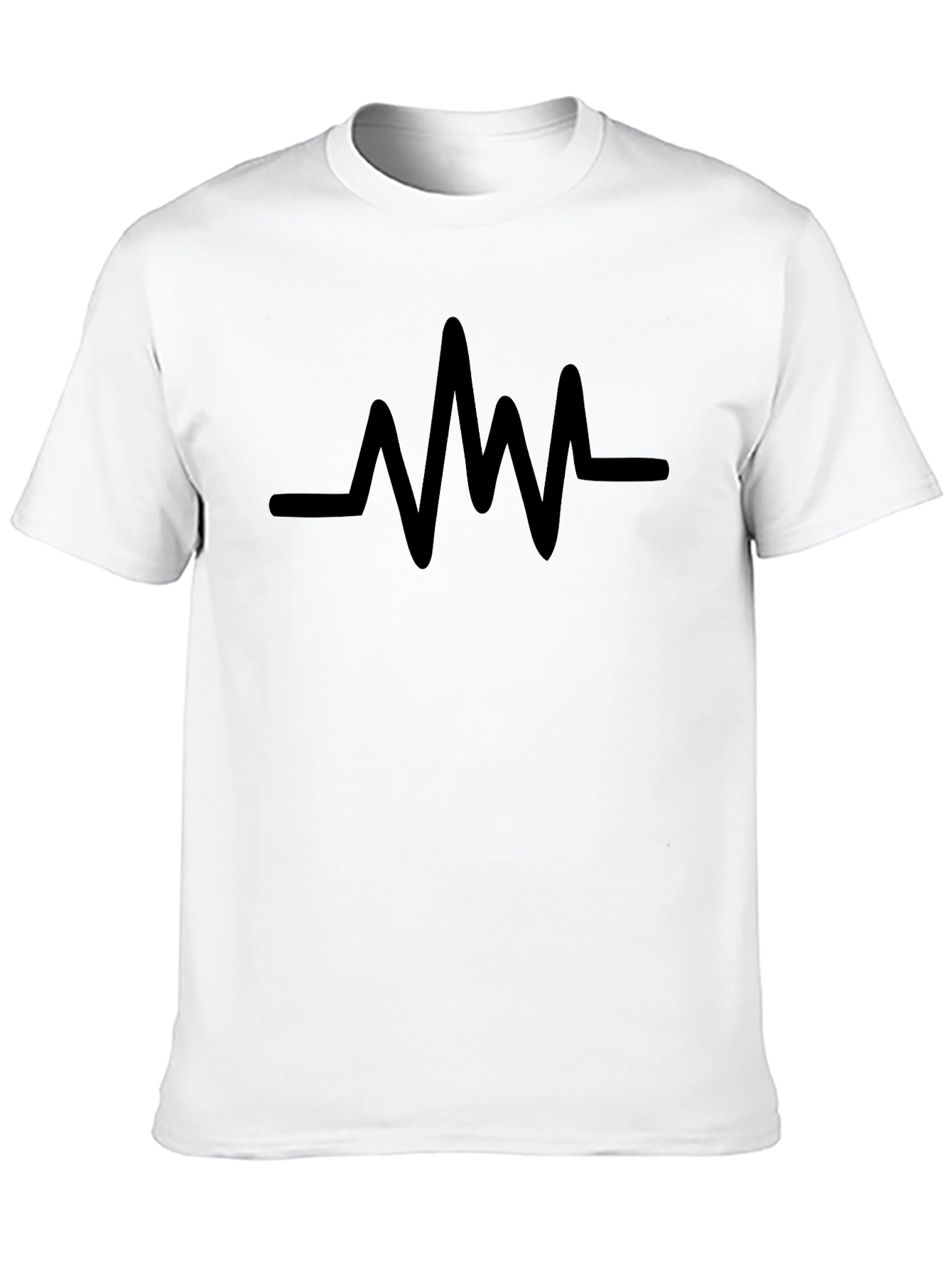 Heartbeat Pulse T-Shirt - Black Graphic Tee