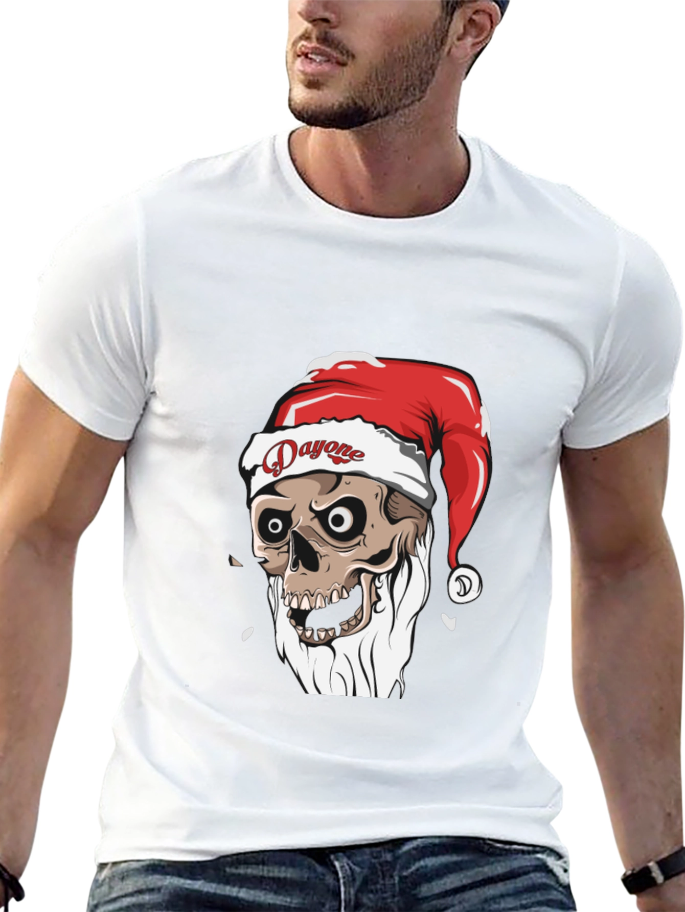 Dayone Skeleton Santa T-Shirt - Graphic Tee