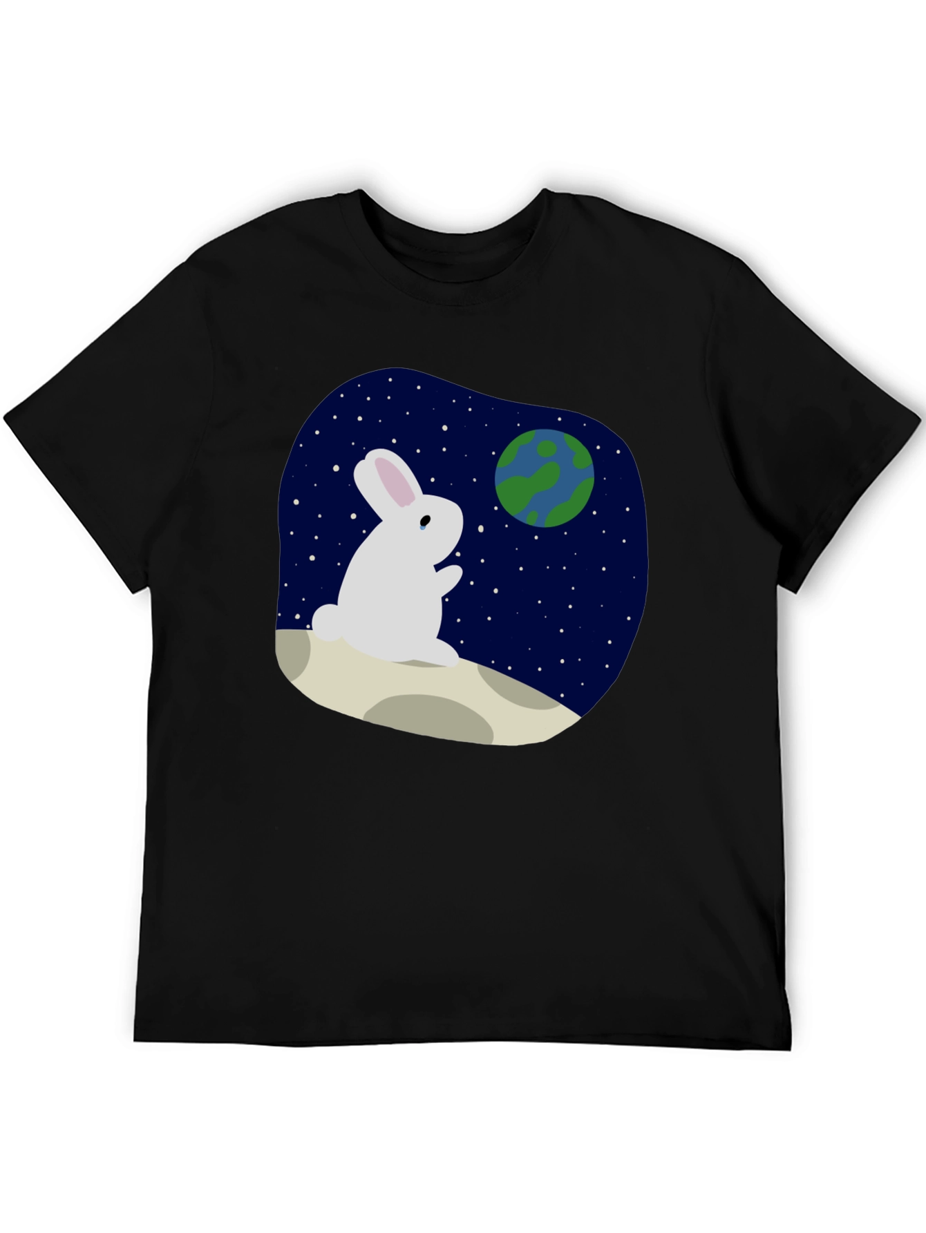 Rabbit on Moon T-Shirt - Space Lover Tee