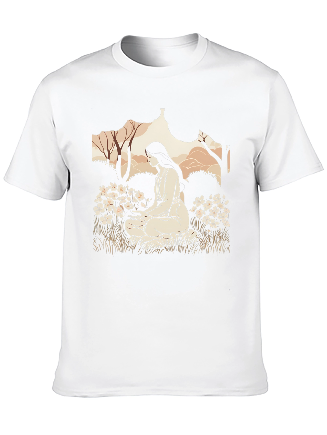 Nature Meditation Graphic Tee - Black