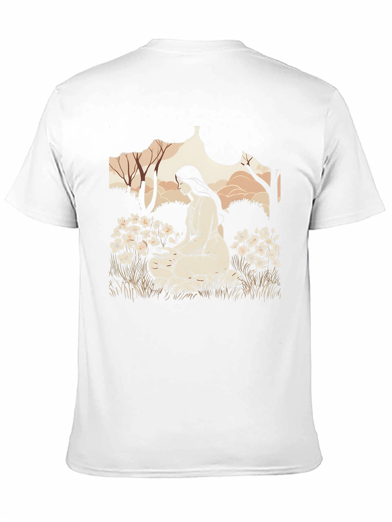 Nature Meditation Graphic Tee - Black
