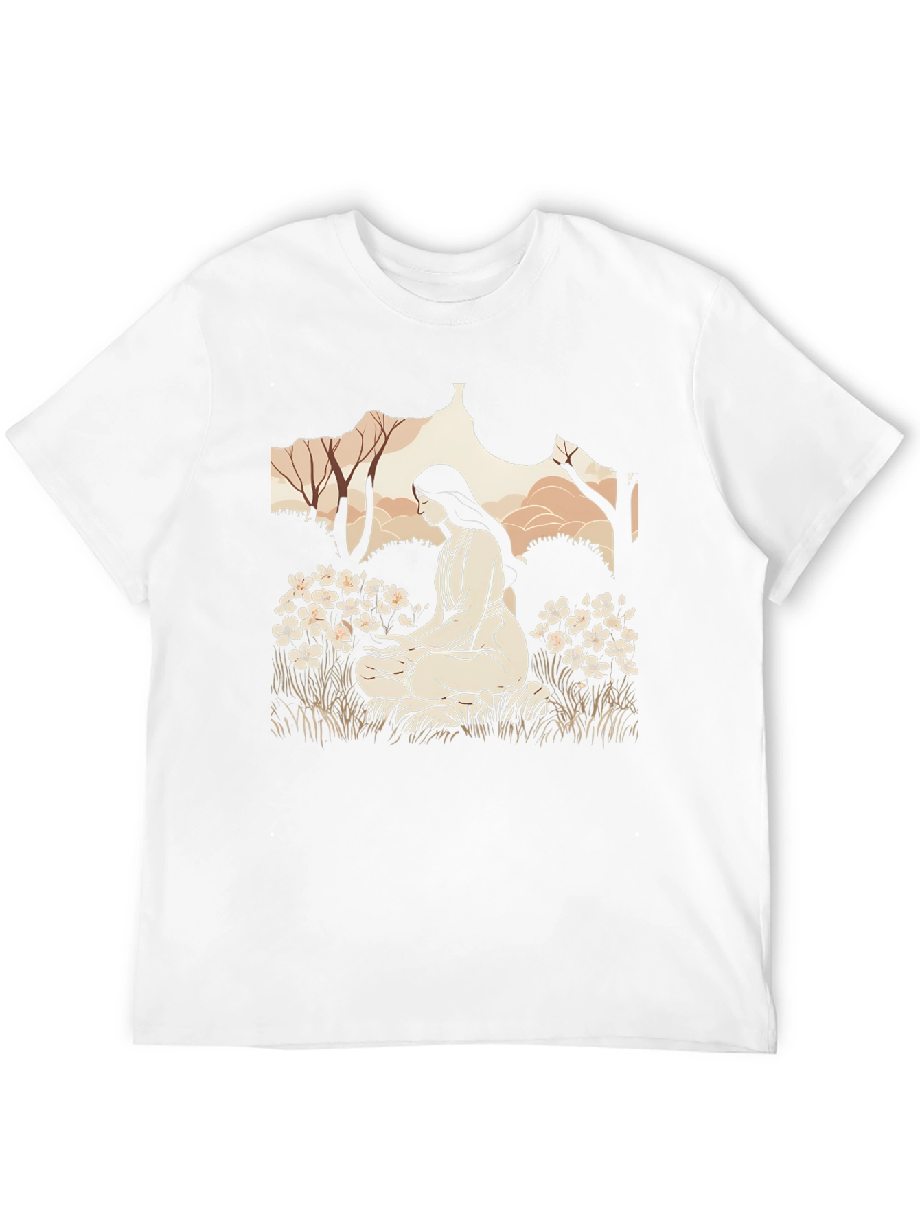 Nature Meditation Graphic Tee - Black