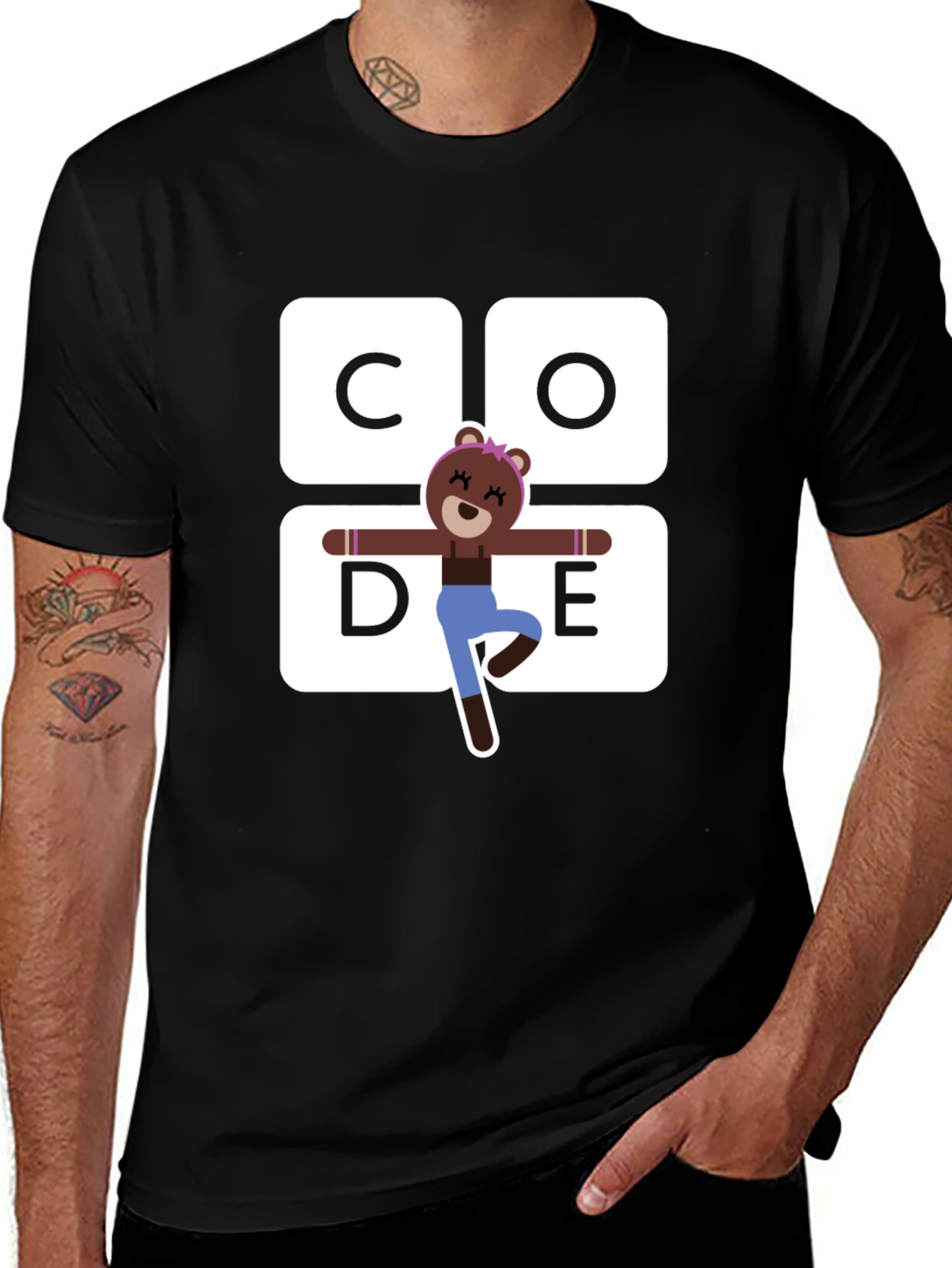 Cute Bear Code T-Shirt - Programmer Tee