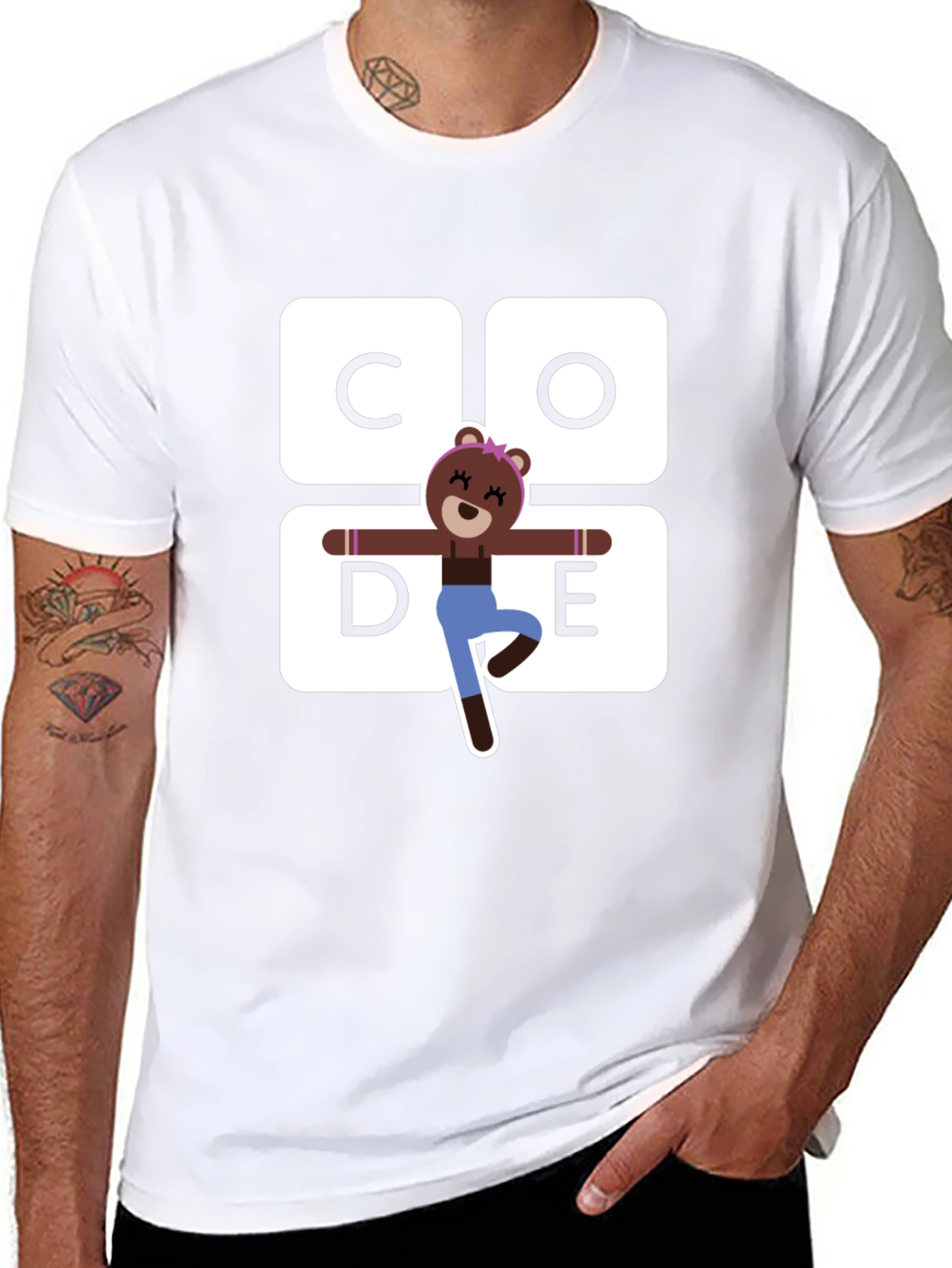 Cute Bear Code T-Shirt - Programmer Tee