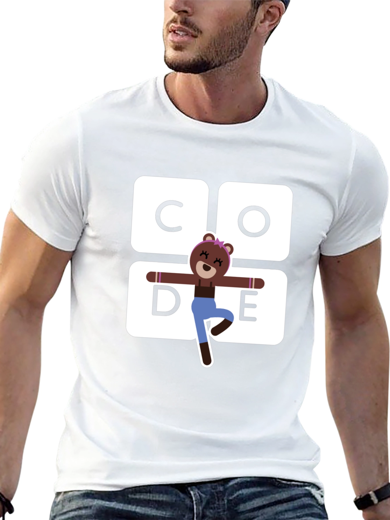 Cute Bear Code T-Shirt - Programmer Tee
