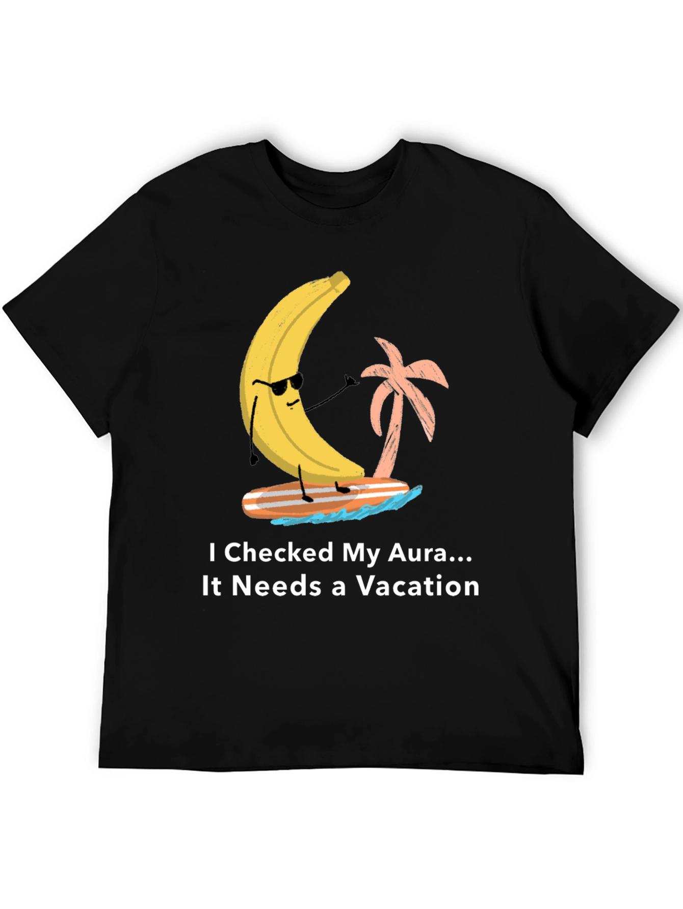 Vacation Aura Graphic T-Shirt Banana Surfer