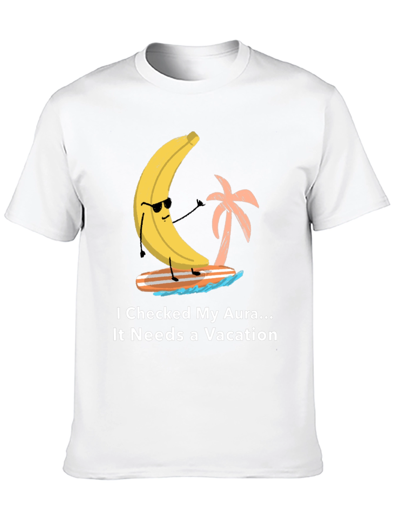 Vacation Aura Graphic T-Shirt Banana Surfer