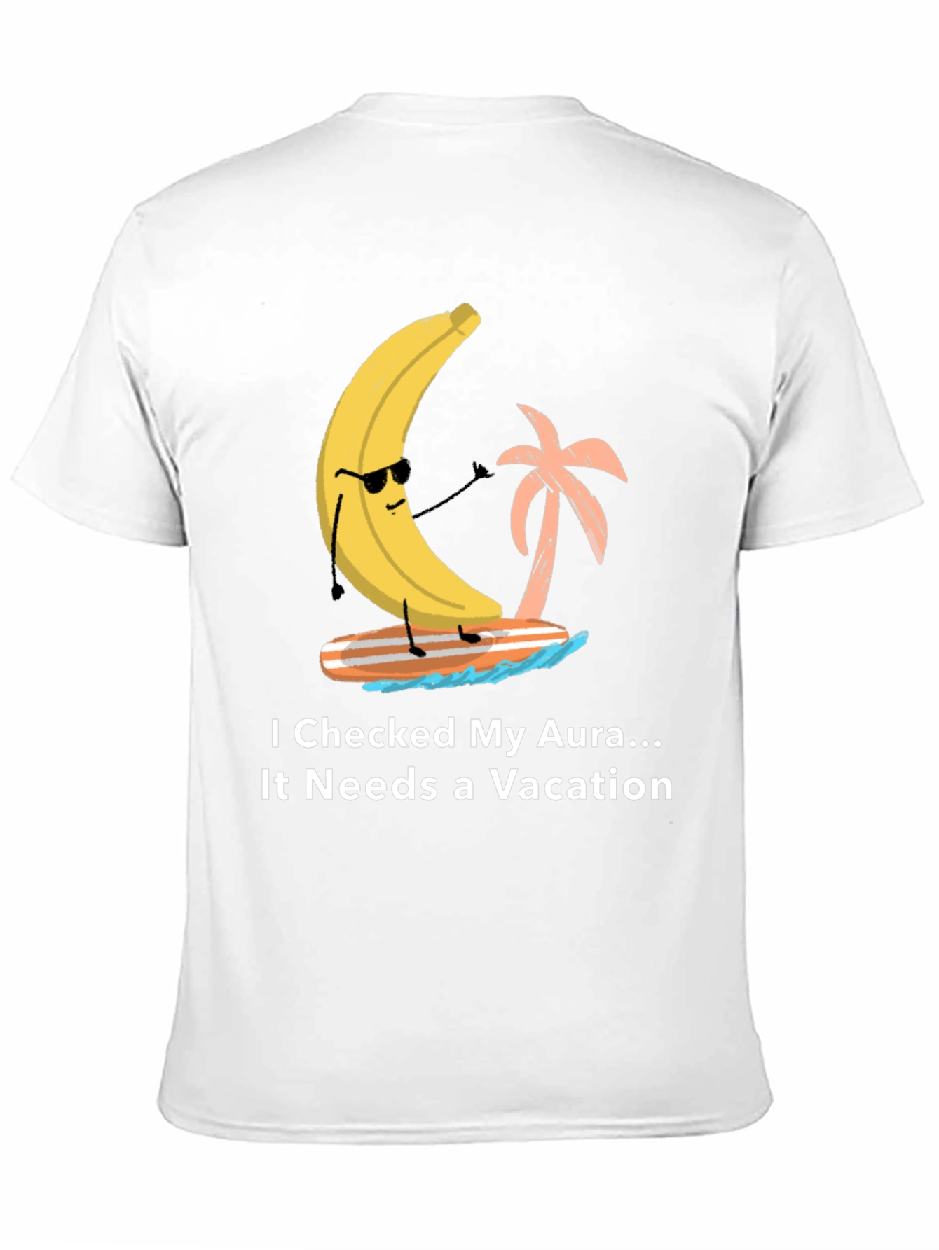 Vacation Aura Graphic T-Shirt Banana Surfer