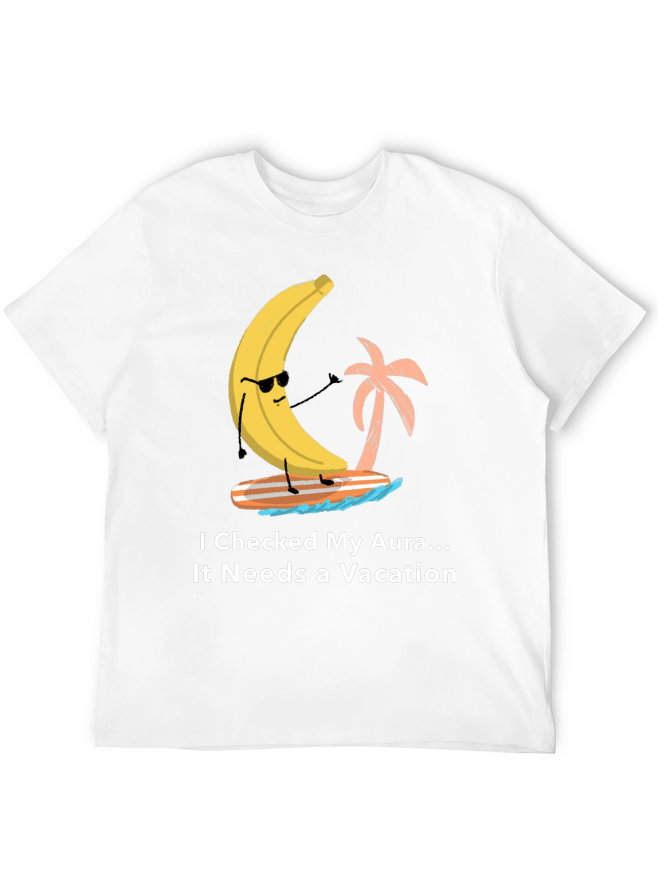 Vacation Aura Graphic T-Shirt Banana Surfer