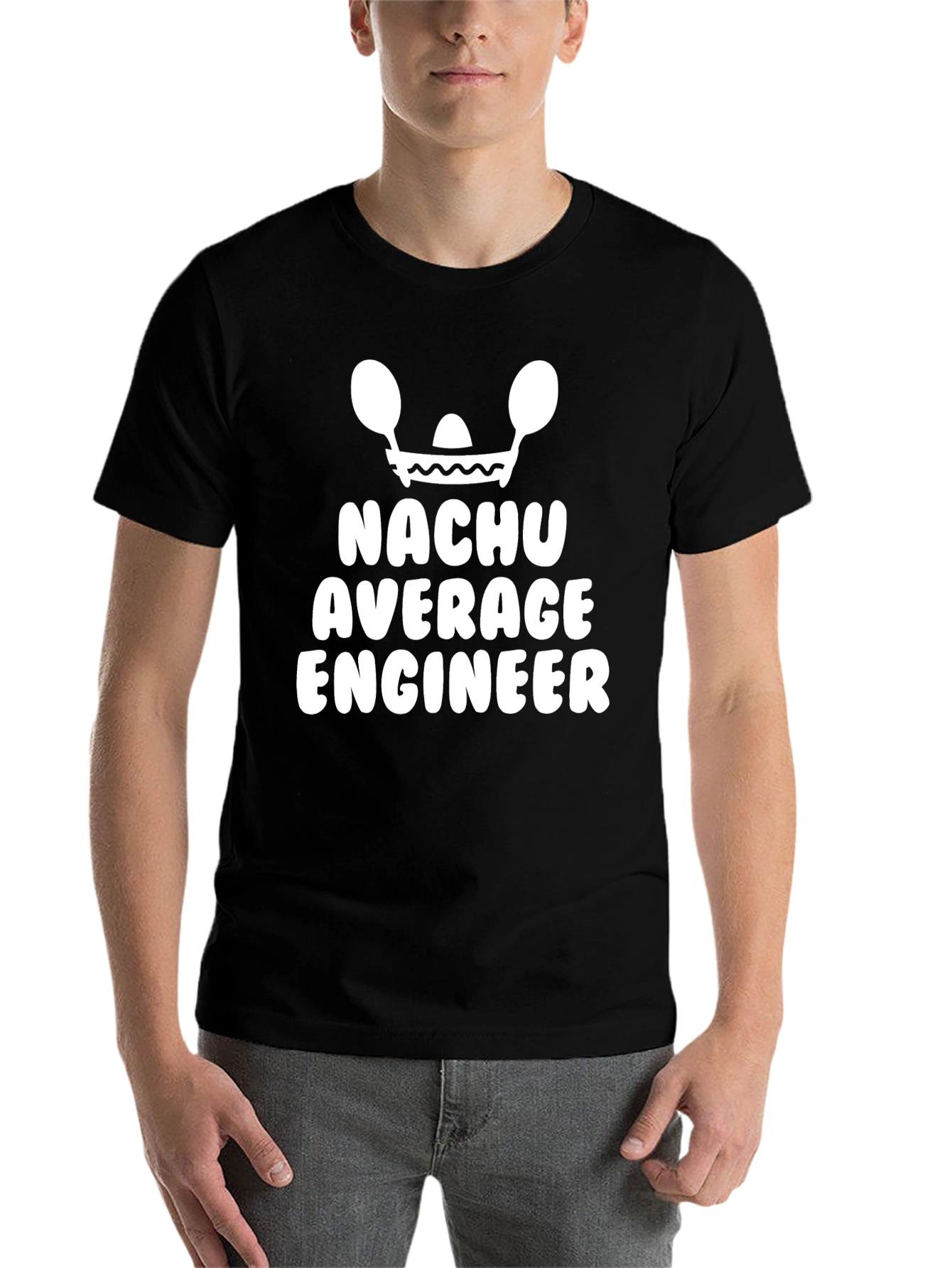 Funny Nachu Average Engineer Graphic T-Shirt