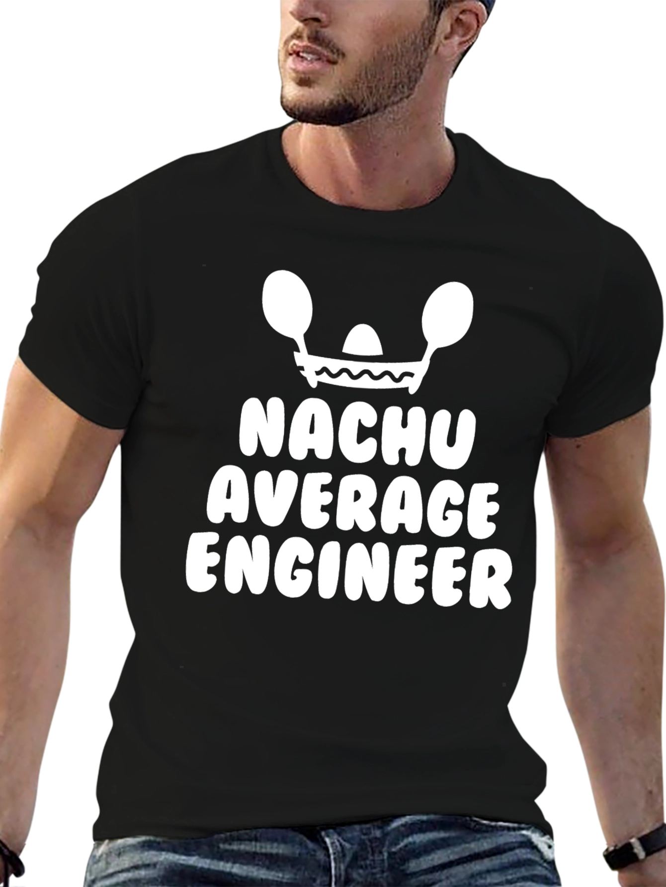 Funny Nachu Average Engineer Graphic T-Shirt