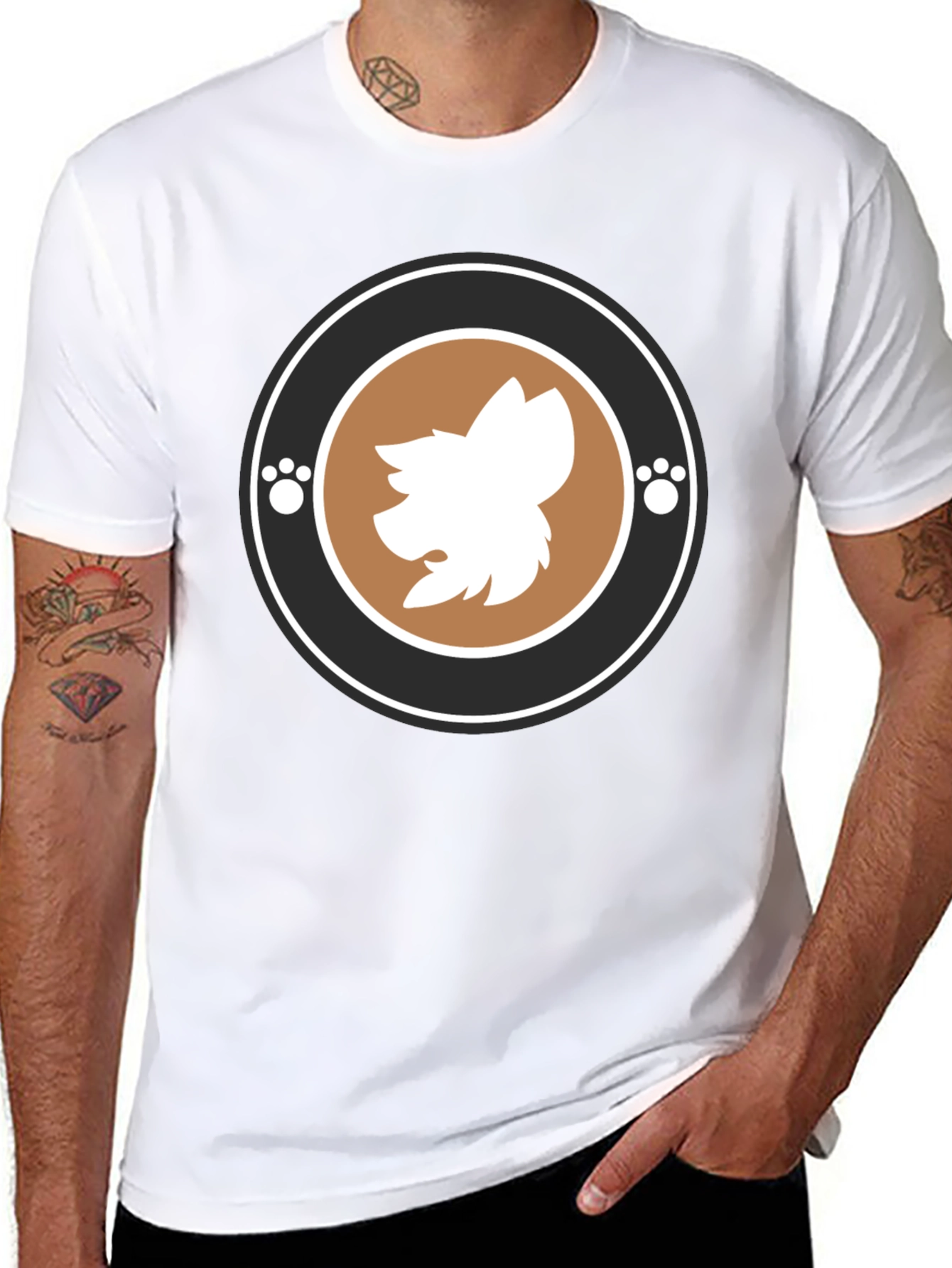 Trendy Graphic Tee with Animal Motif
