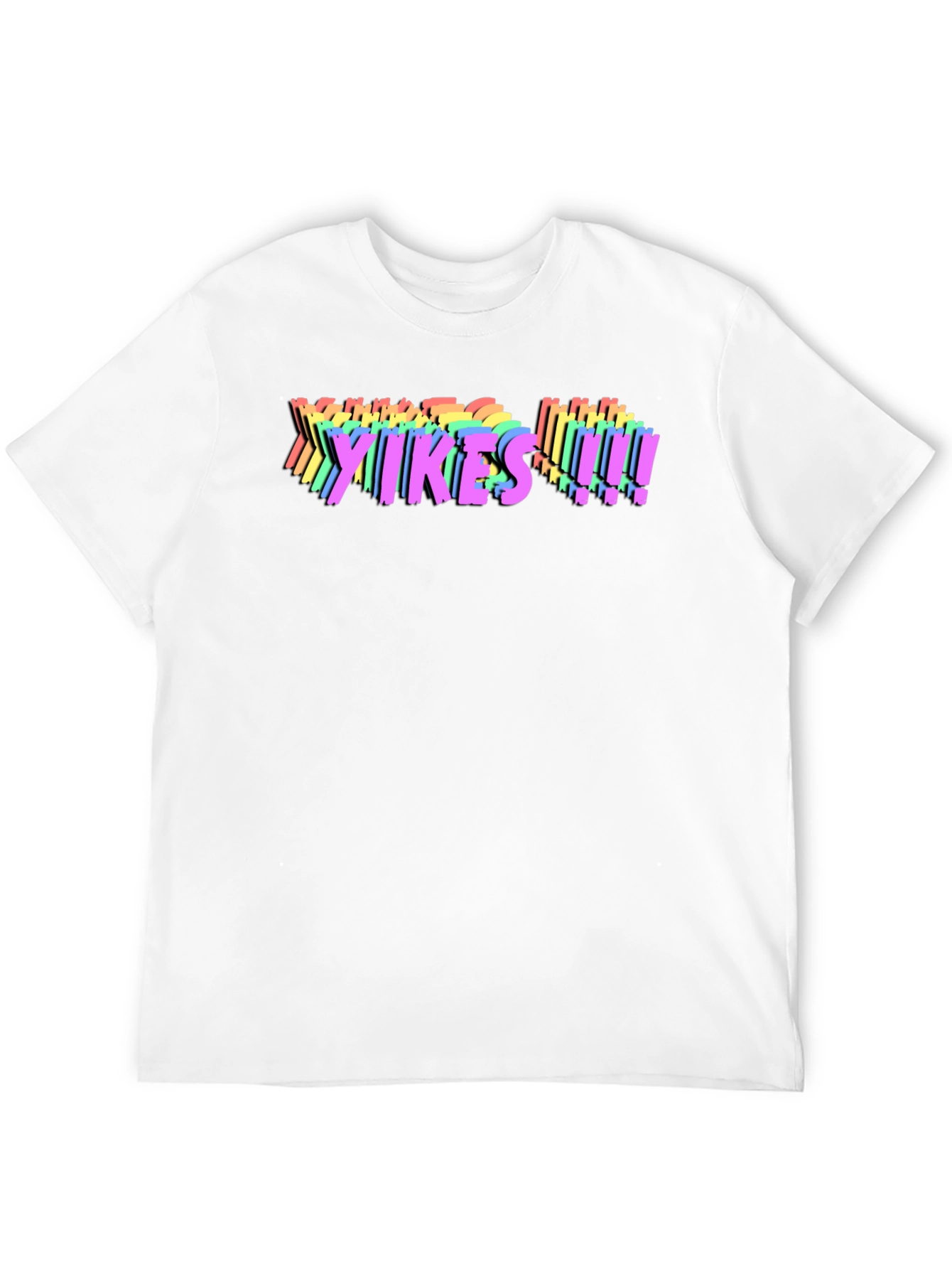Yikes! Rainbow Graphic T-Shirt - Bold Statement Tee