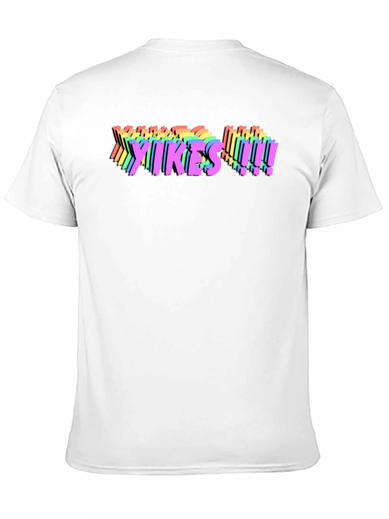 Yikes! Rainbow Graphic T-Shirt - Bold Statement Tee