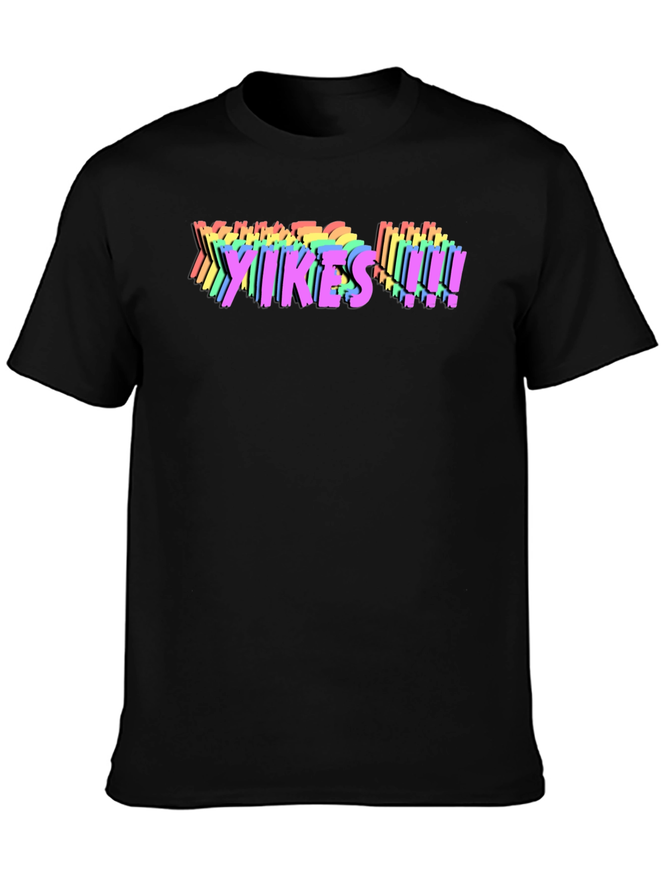 Yikes! Rainbow Graphic T-Shirt - Bold Statement Tee