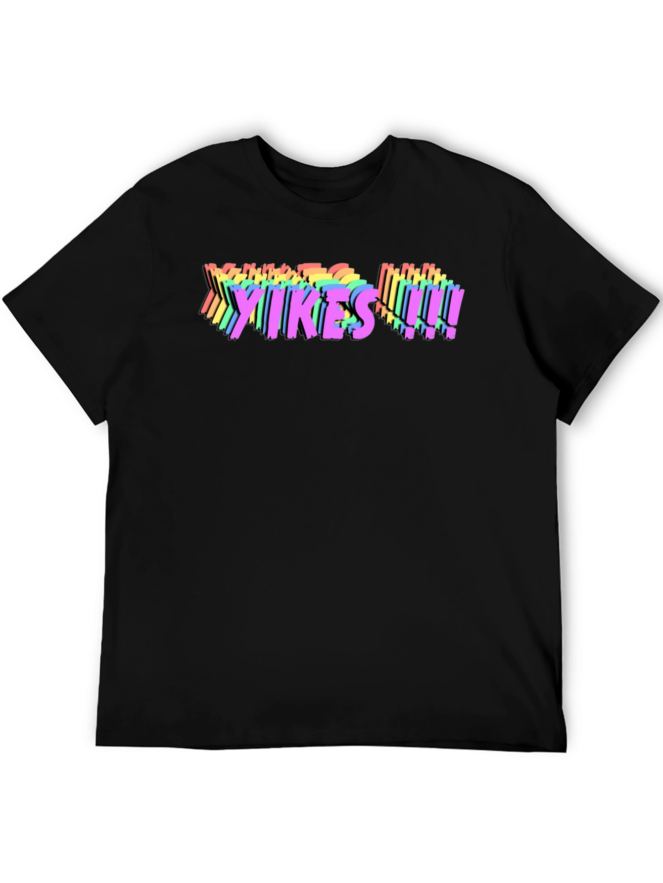 Yikes! Rainbow Graphic T-Shirt - Bold Statement Tee