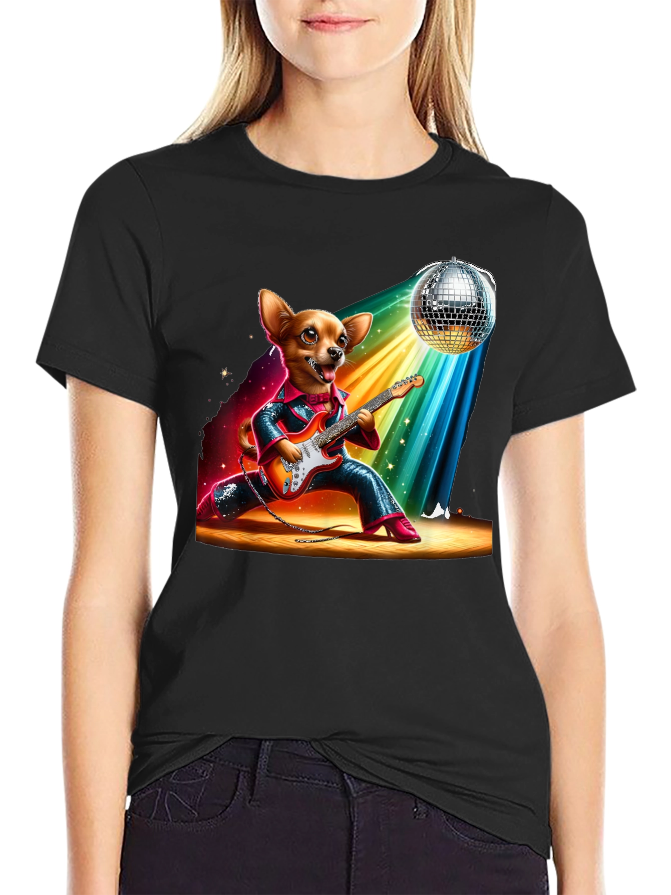 Dog Guitarist Graphic Tee