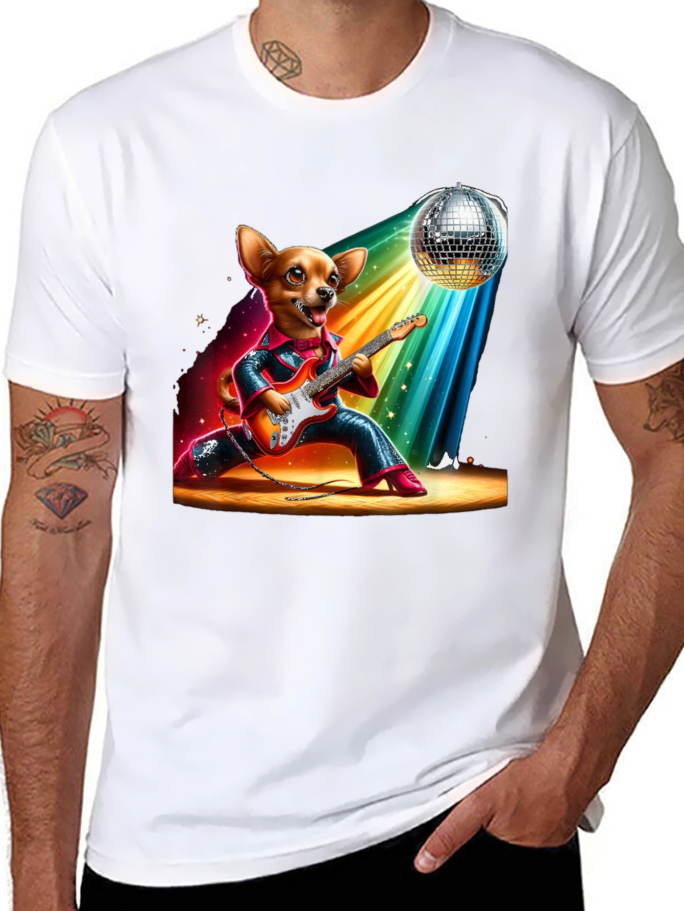 Dog Guitarist Graphic Tee