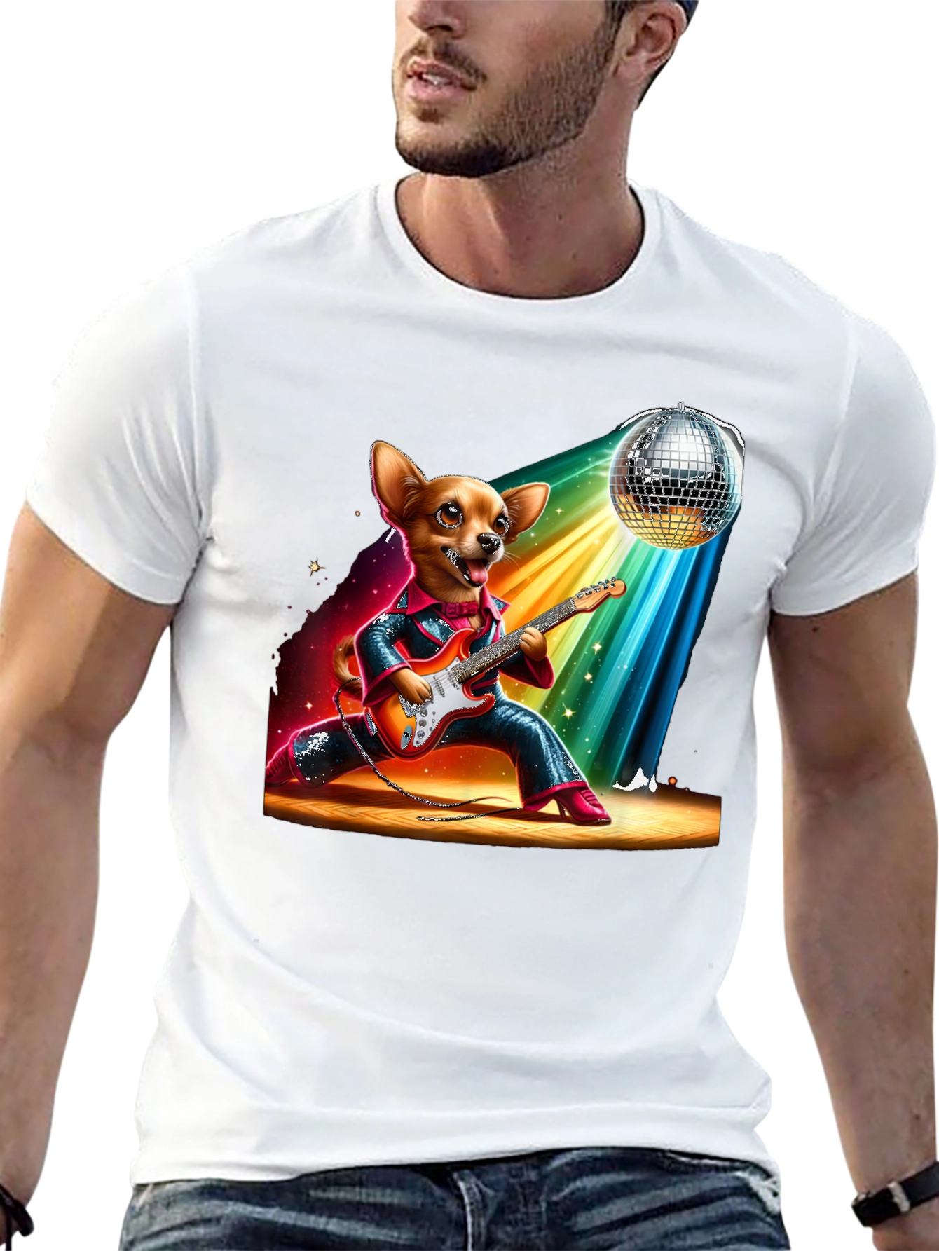 Dog Guitarist Graphic Tee
