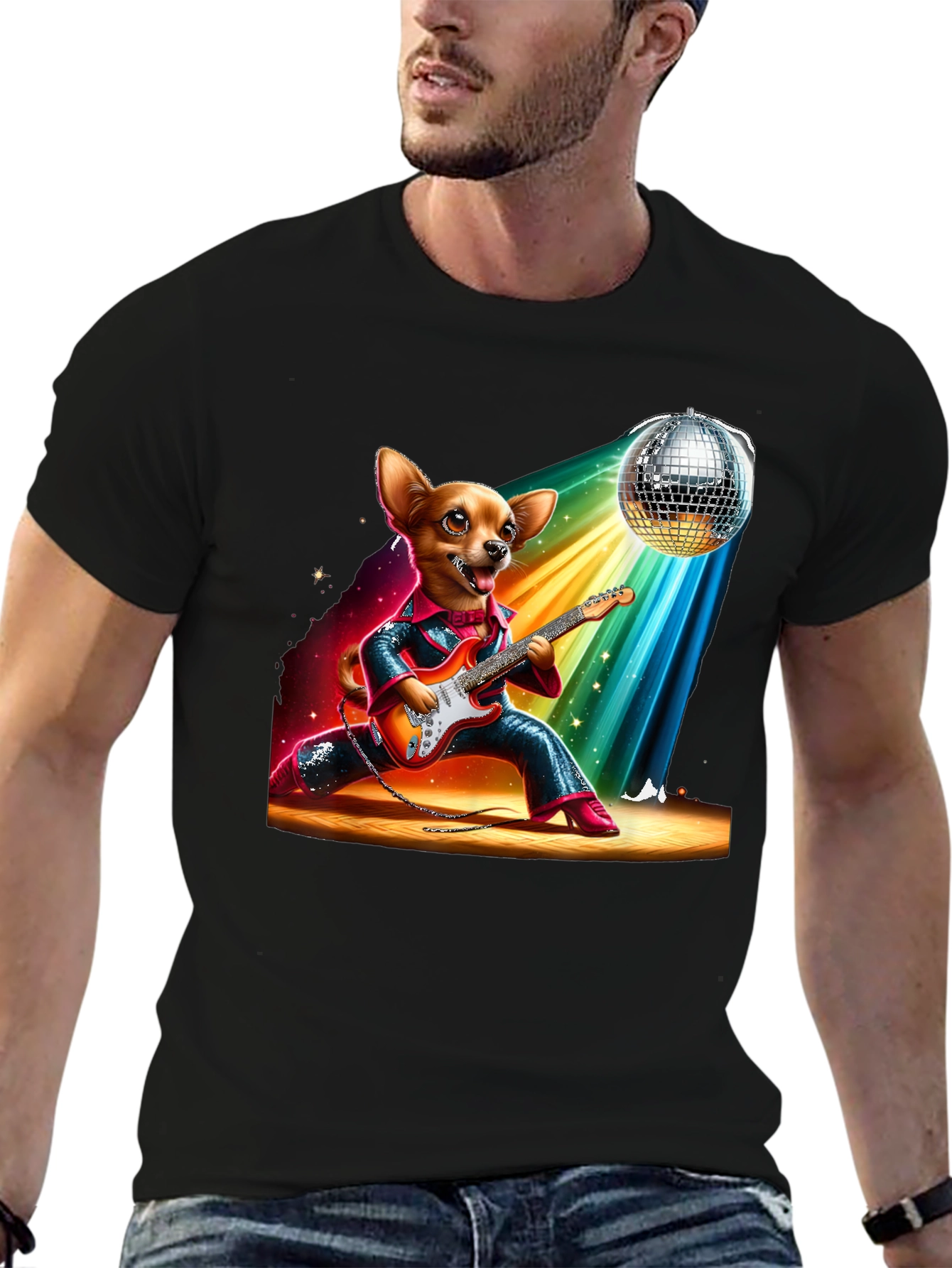 Dog Guitarist Graphic Tee