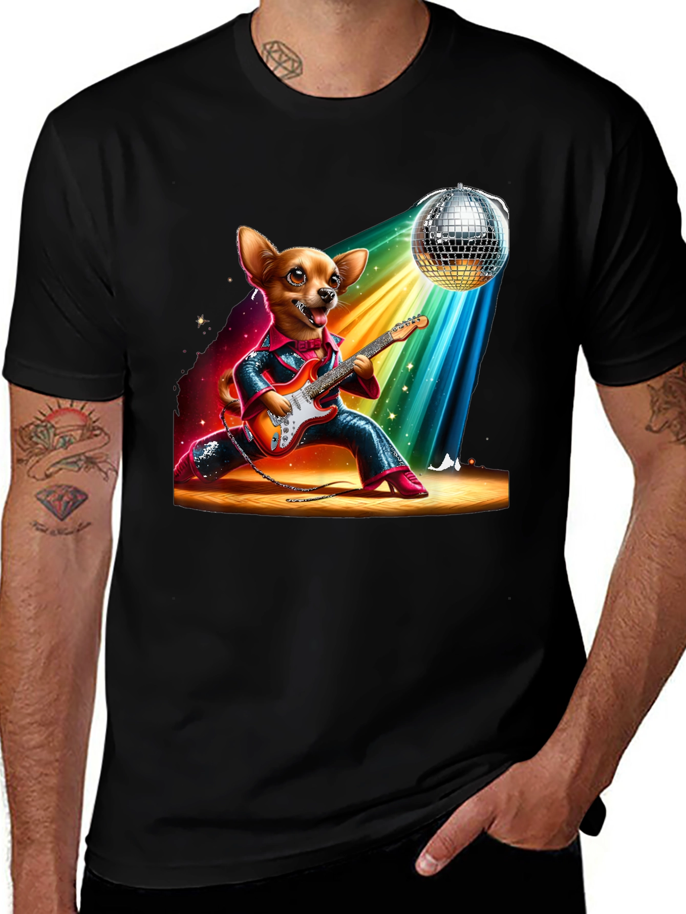 Dog Guitarist Graphic Tee
