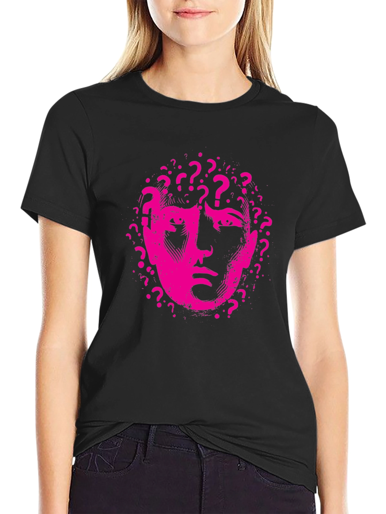 Questioning Mind Graphic Tee - Black
