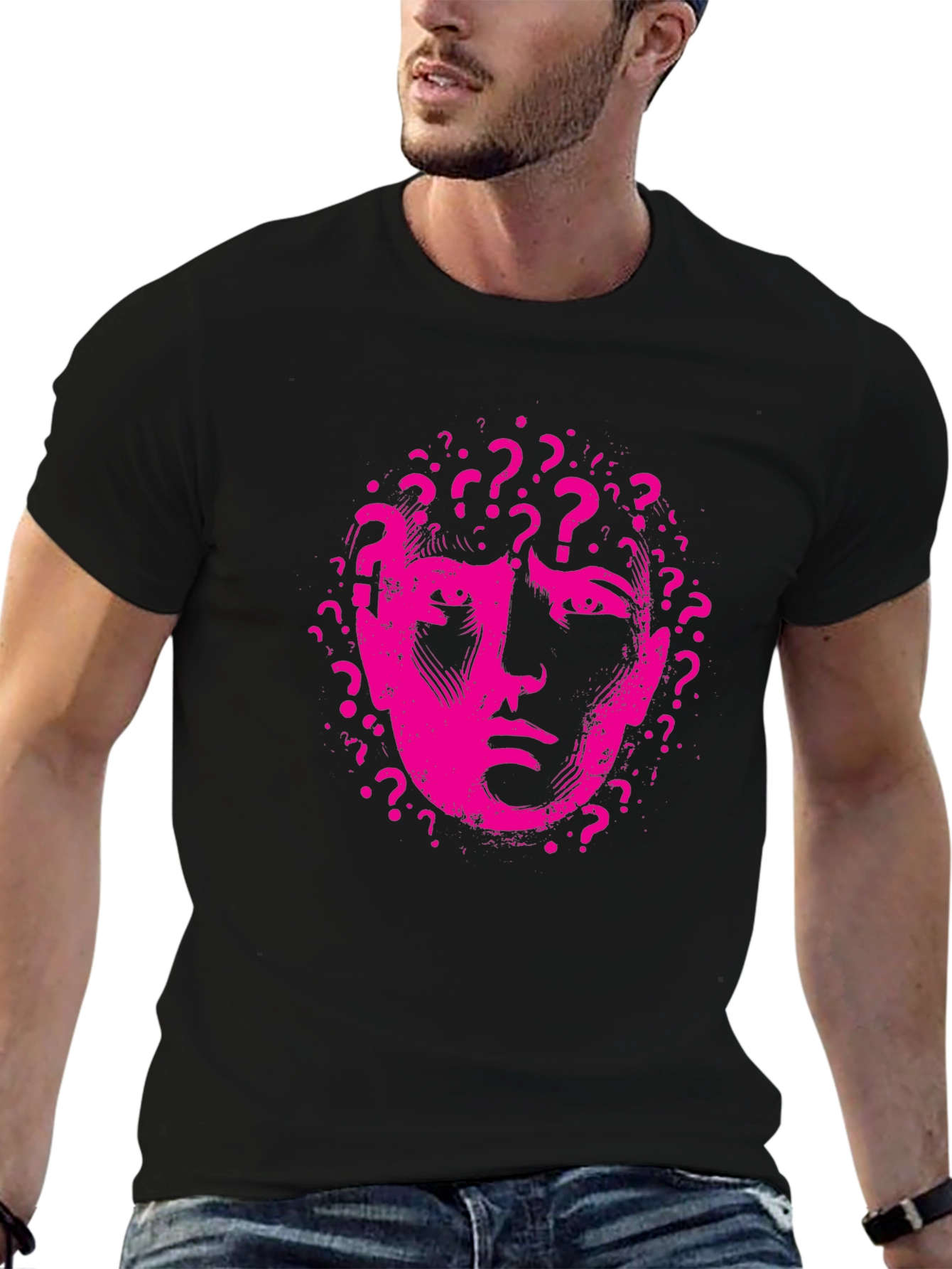 Questioning Mind Graphic Tee - Black