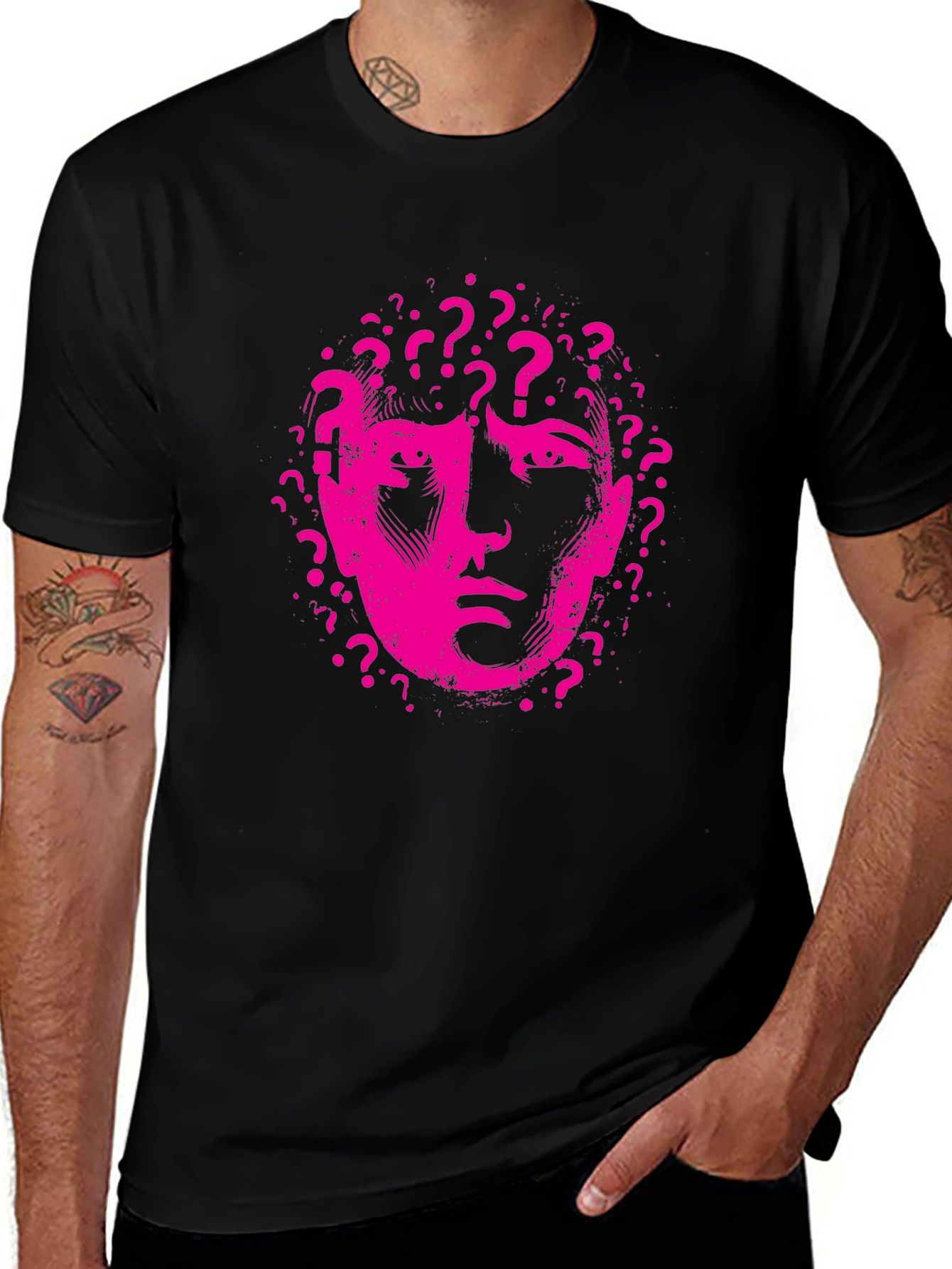 Questioning Mind Graphic Tee - Black