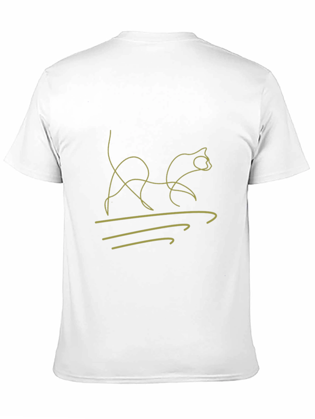 Modern Cat Line Art Graphic T-Shirt