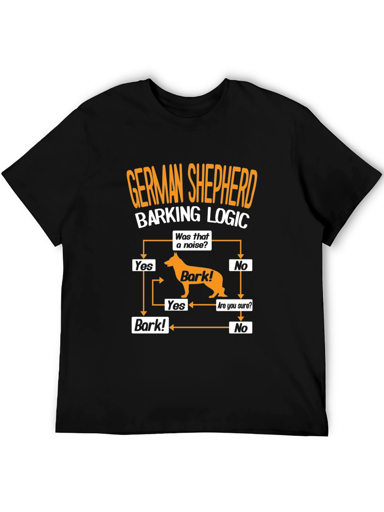 German Shepherd Barking Logic T-Shirt - Dog Lover Tee