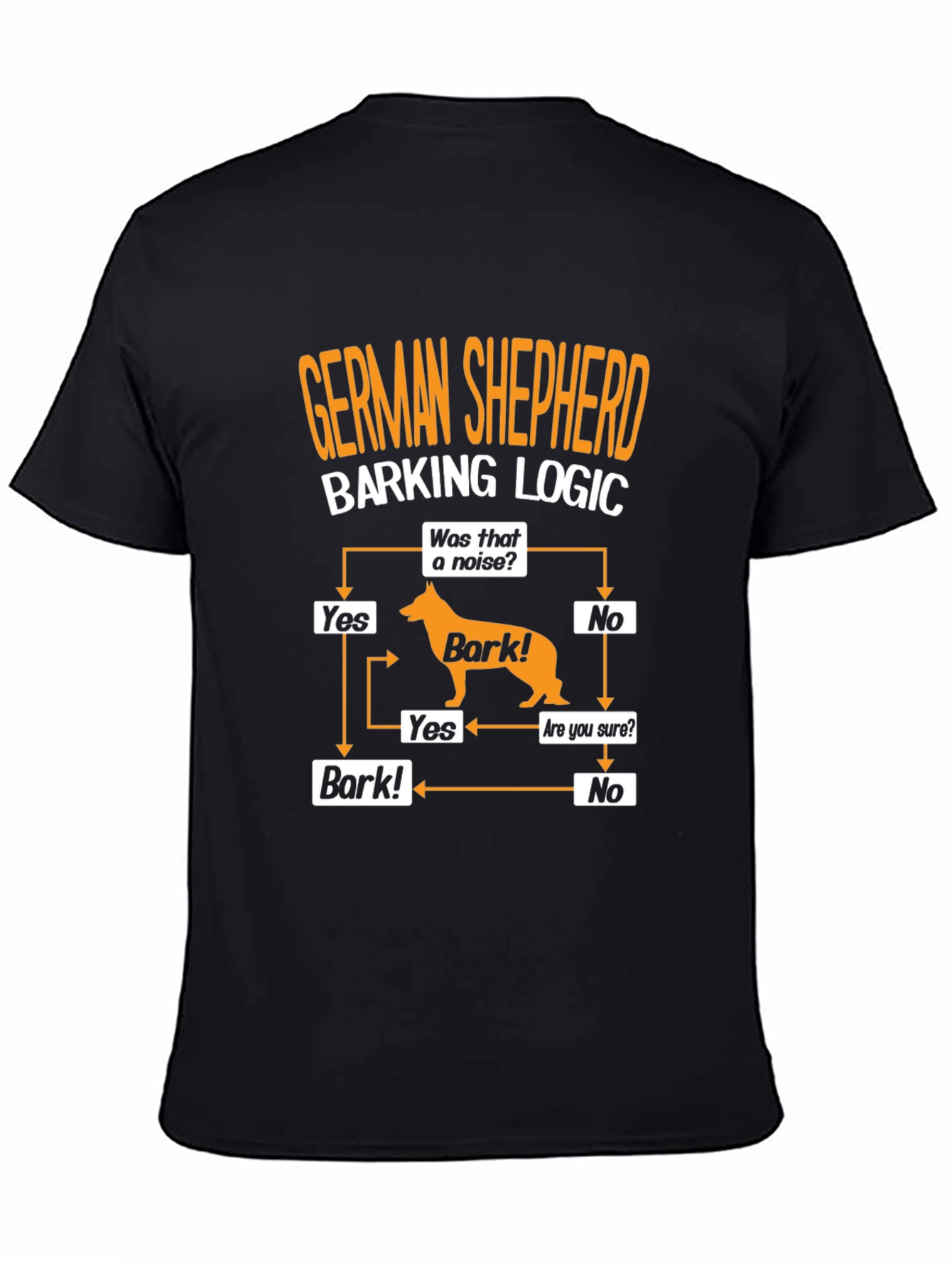 German Shepherd Barking Logic T-Shirt - Dog Lover Tee