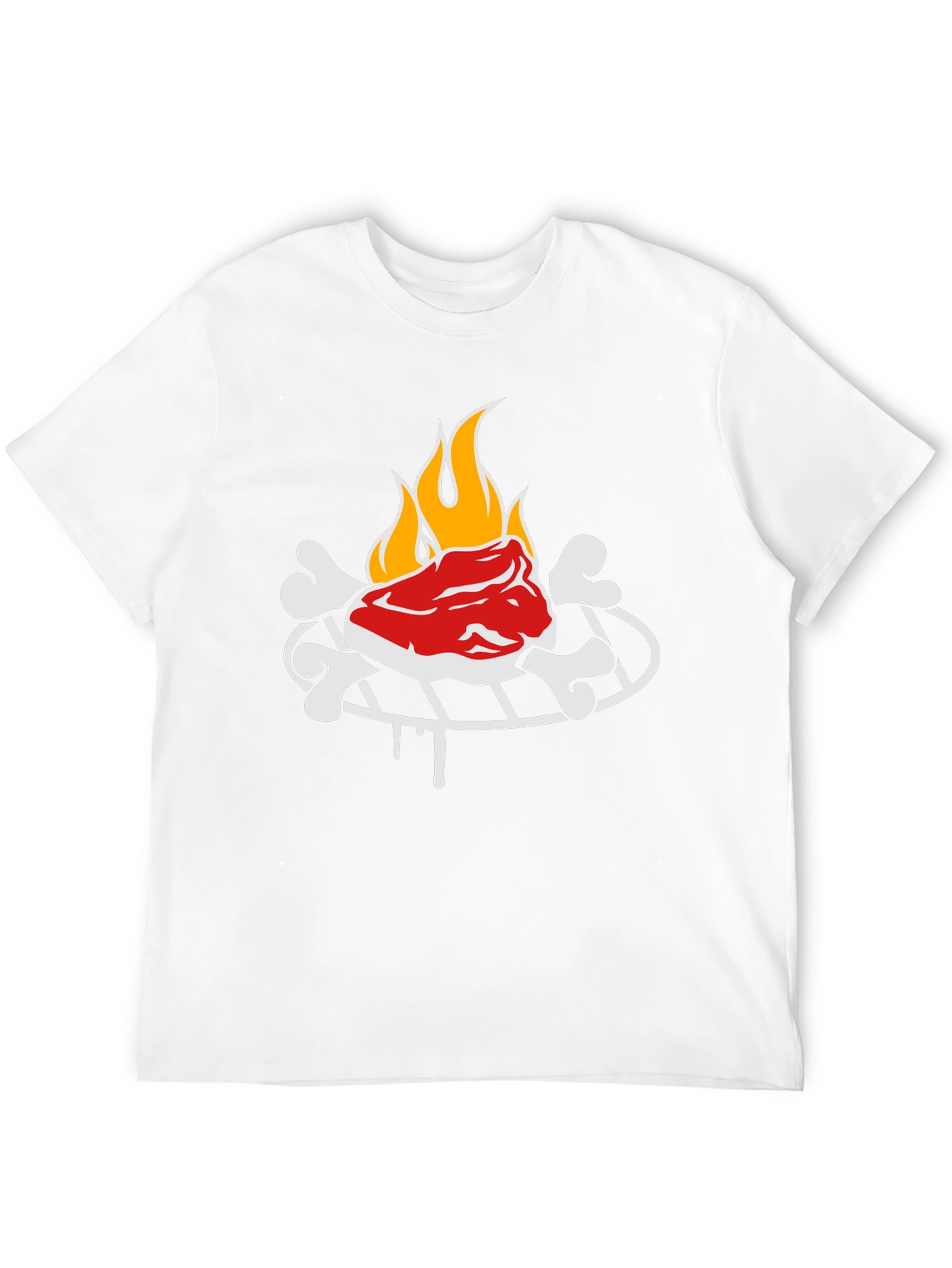 Funny Grilling Graphic Tee - Steak & Bones Design