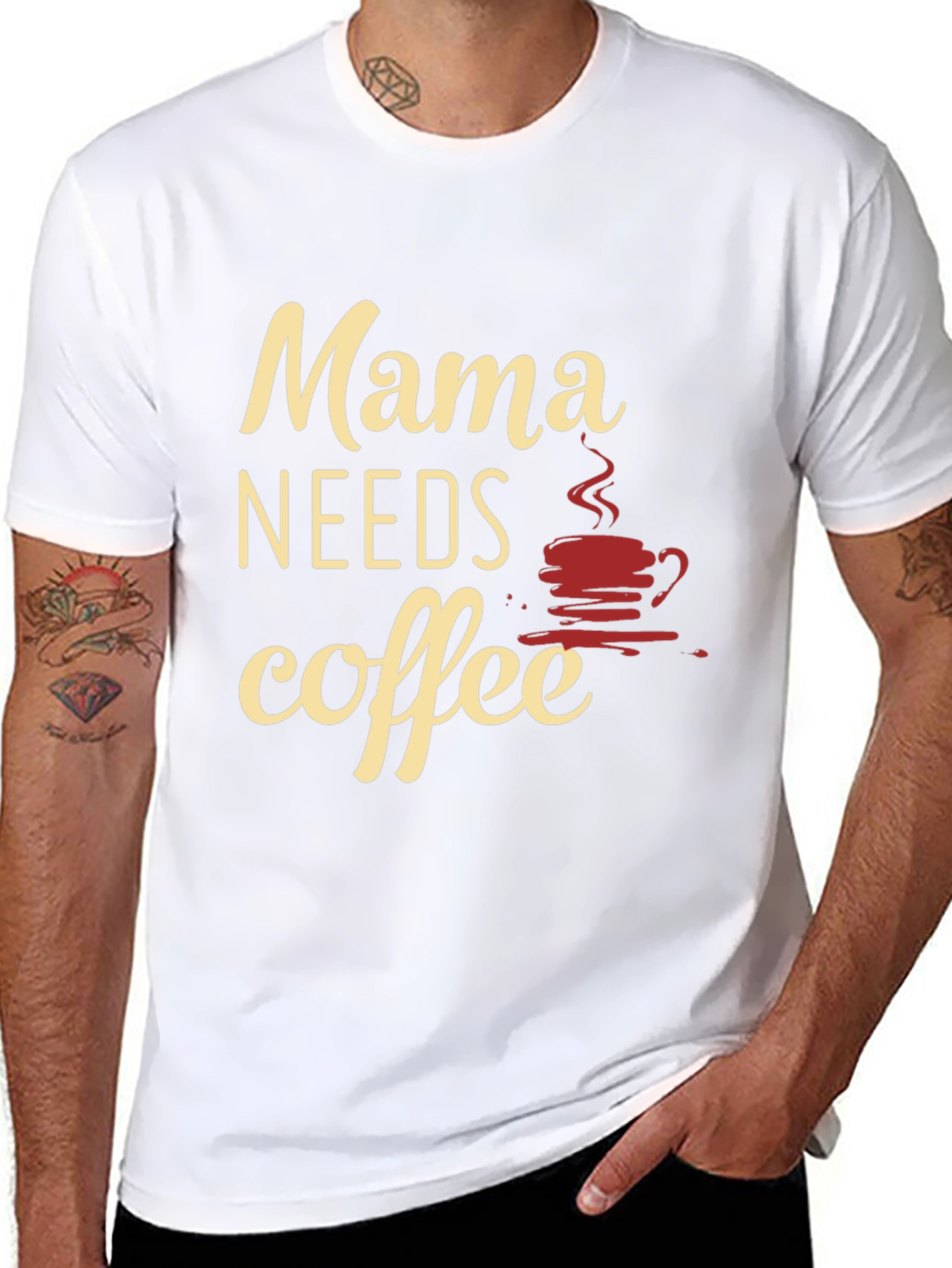 Mama Needs Coffee Black T-Shirt