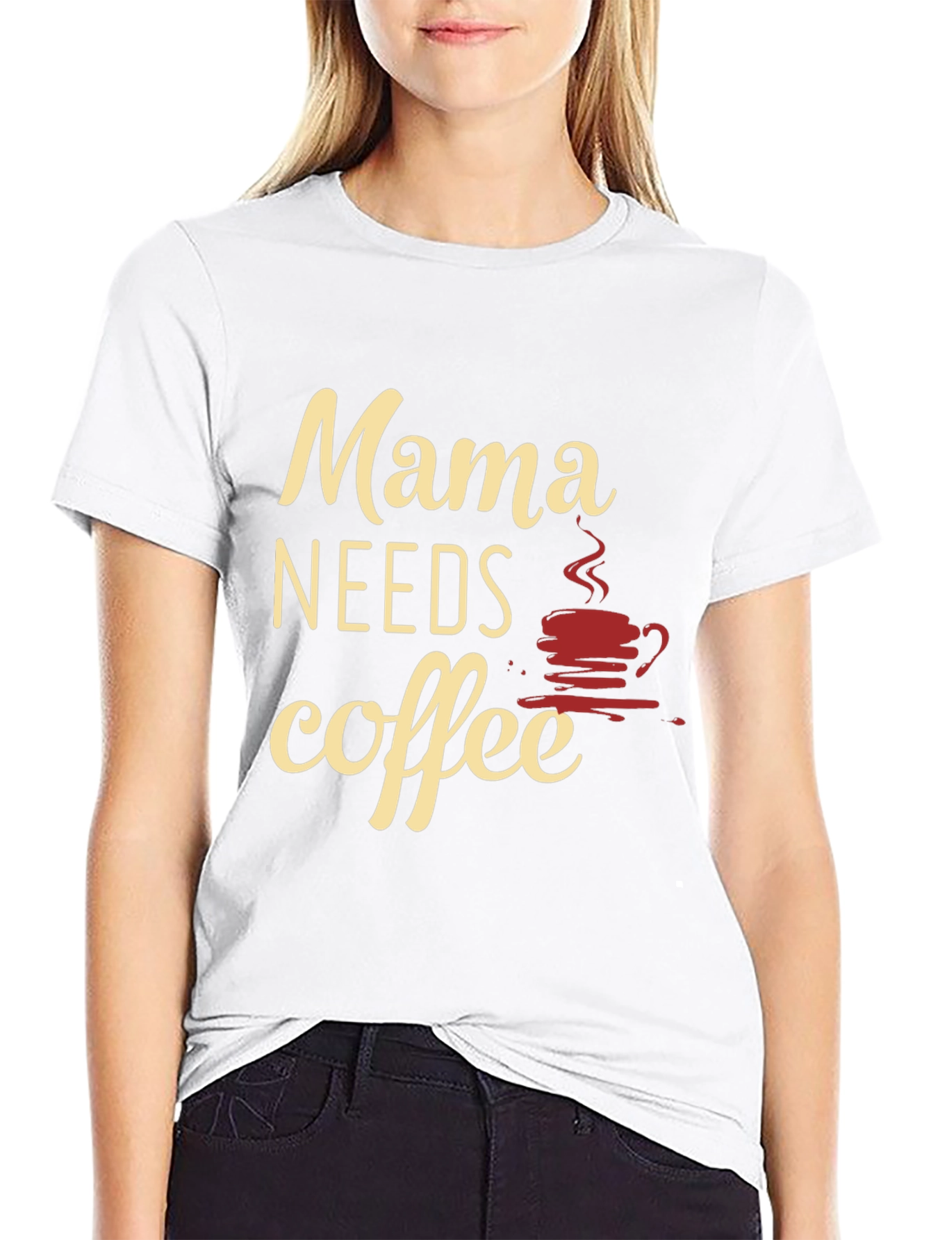 Mama Needs Coffee Black T-Shirt