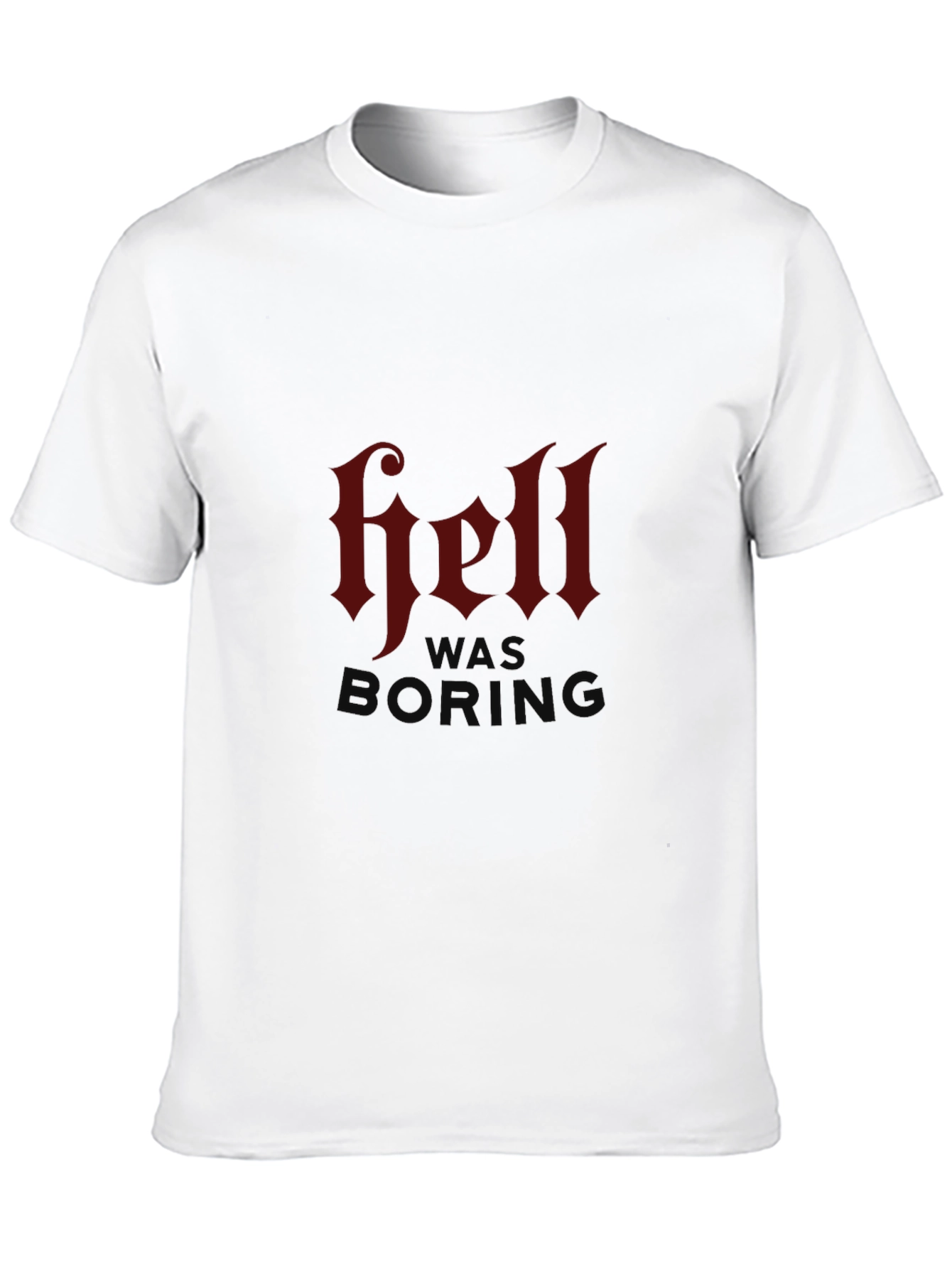Hell Was Boring Graphic T-Shirt - Black