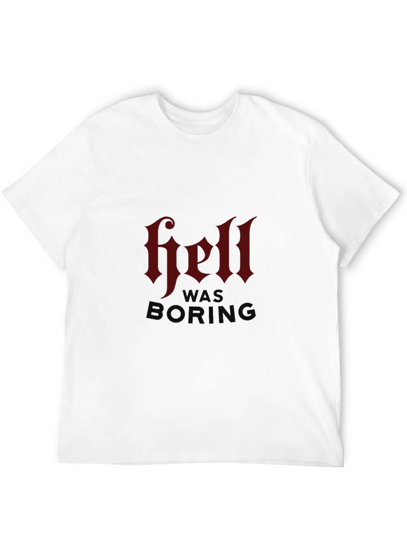 Hell Was Boring Graphic T-Shirt - Black