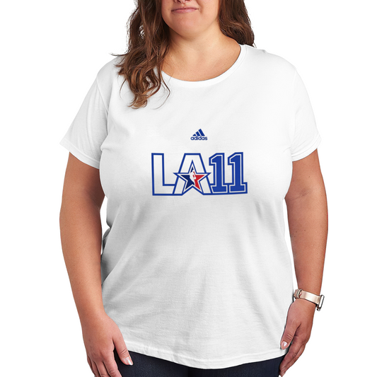 LA11 Basketball Sport Style Plus Size Women Short Sleeve T?Shirt